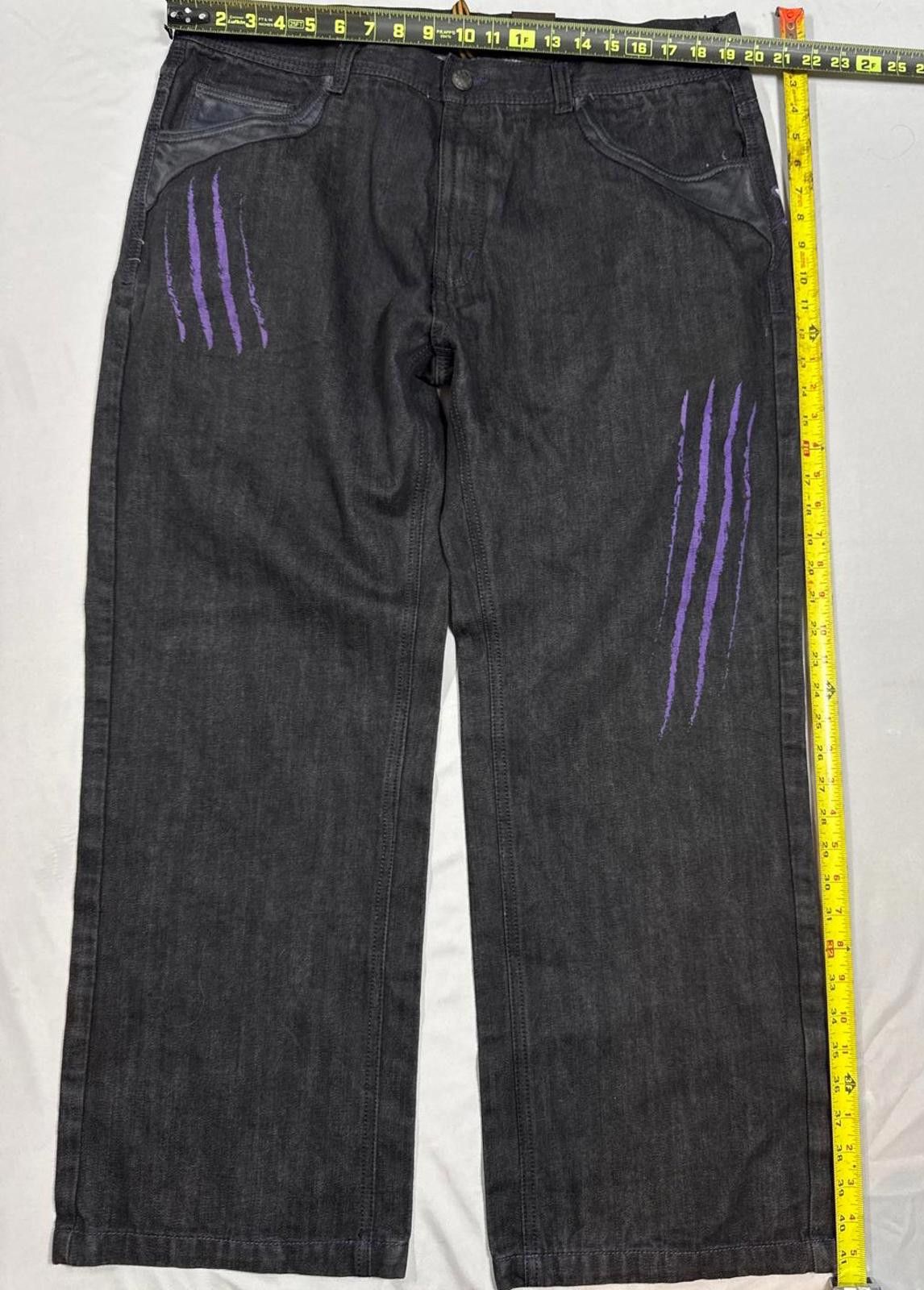 Other Vintage Men's Ausso Black Denim Jeans Y2K Size W40 L32 Size US 40 / EU 56 - 2 Thumbnail