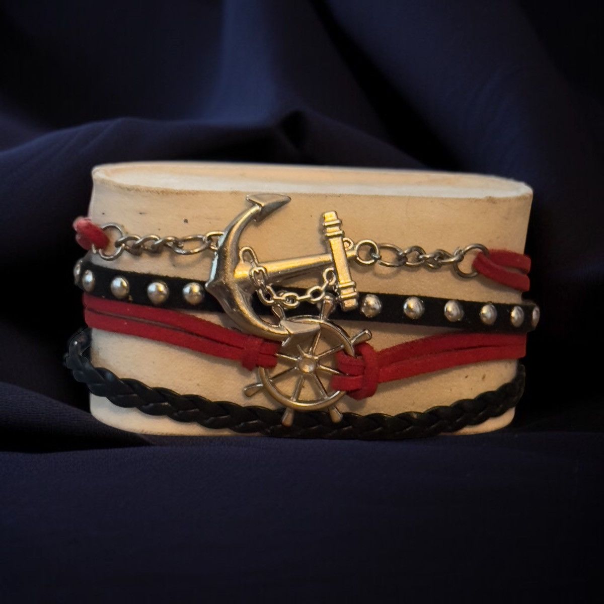 Other Nautical theme multi strand leather bracelet Size ONE SIZE - 1 Thumbnail