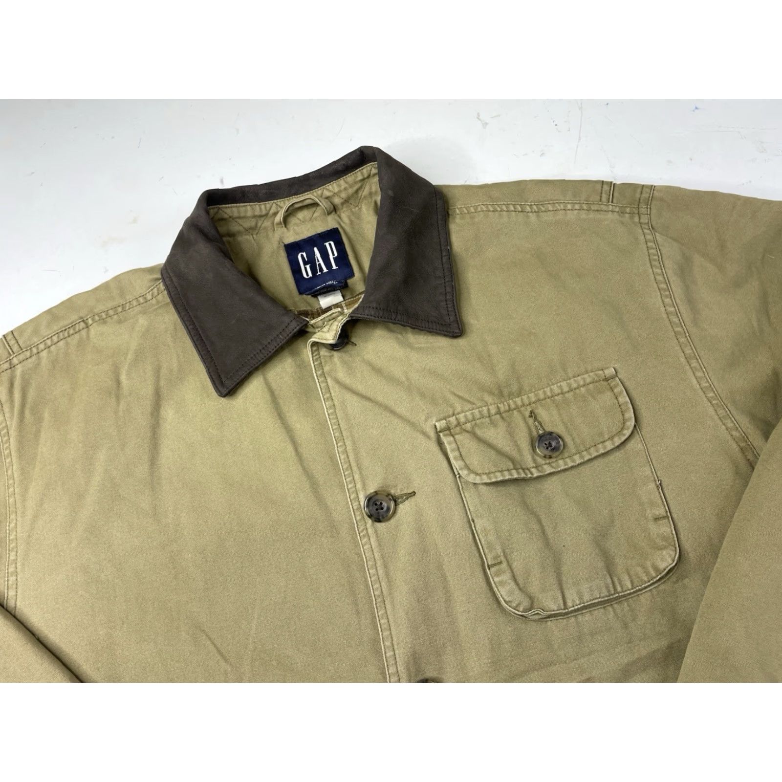 Gap VINTAGE Gap Jacket Mens M Corduroy Quilted Lined Coat Barn Chore Beige Size US M / EU 48-50 / 2 - 6 Thumbnail