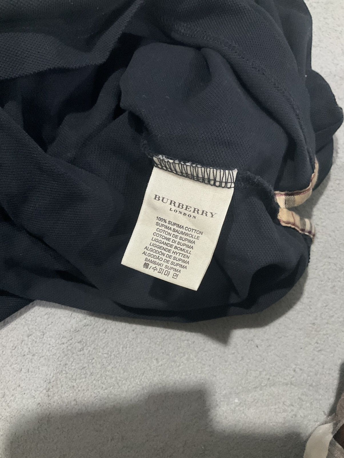 Burberry Burberry Nova Check Black Long Sleeve Polo Shirt Size US S / EU 44-46 / 1 - 8 Thumbnail