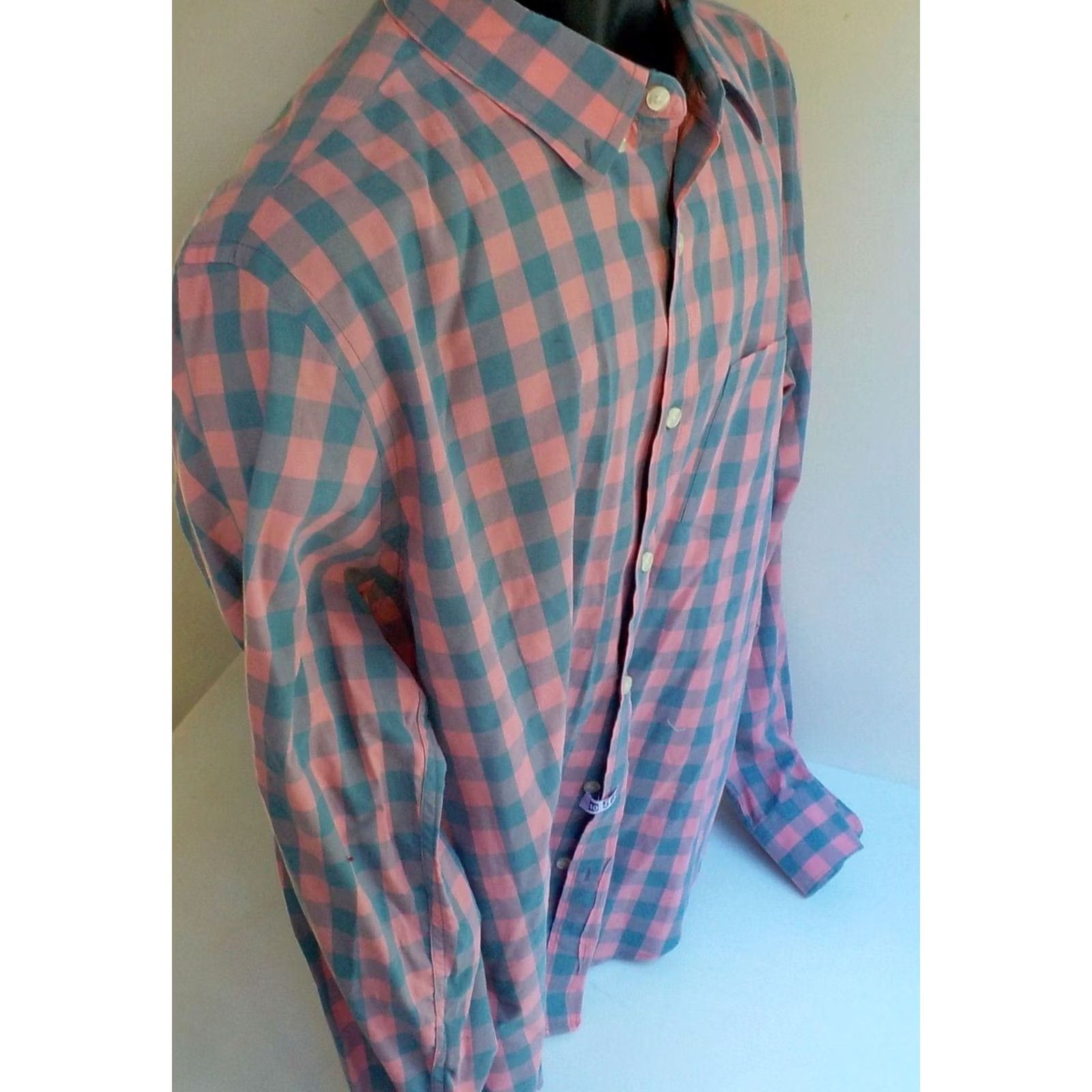 J.Crew J. Crew Button-Down Shirt XL 100% Cotton Slim Fit Gray/Pink Button-Front Long Sleeve Men Size US XL / EU 56 / 4 - 3 Thumbnail