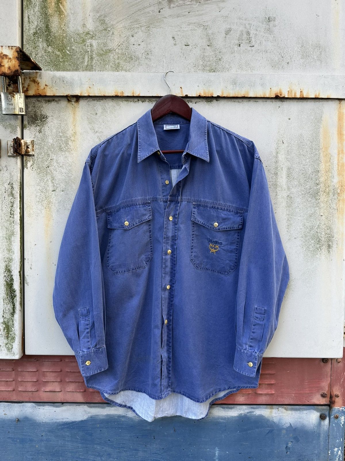 MCM 👹MCM Legare Washed Button Down Long Sleeves Shirt Size US L / EU 52-54 / 3 - 2 Thumbnail