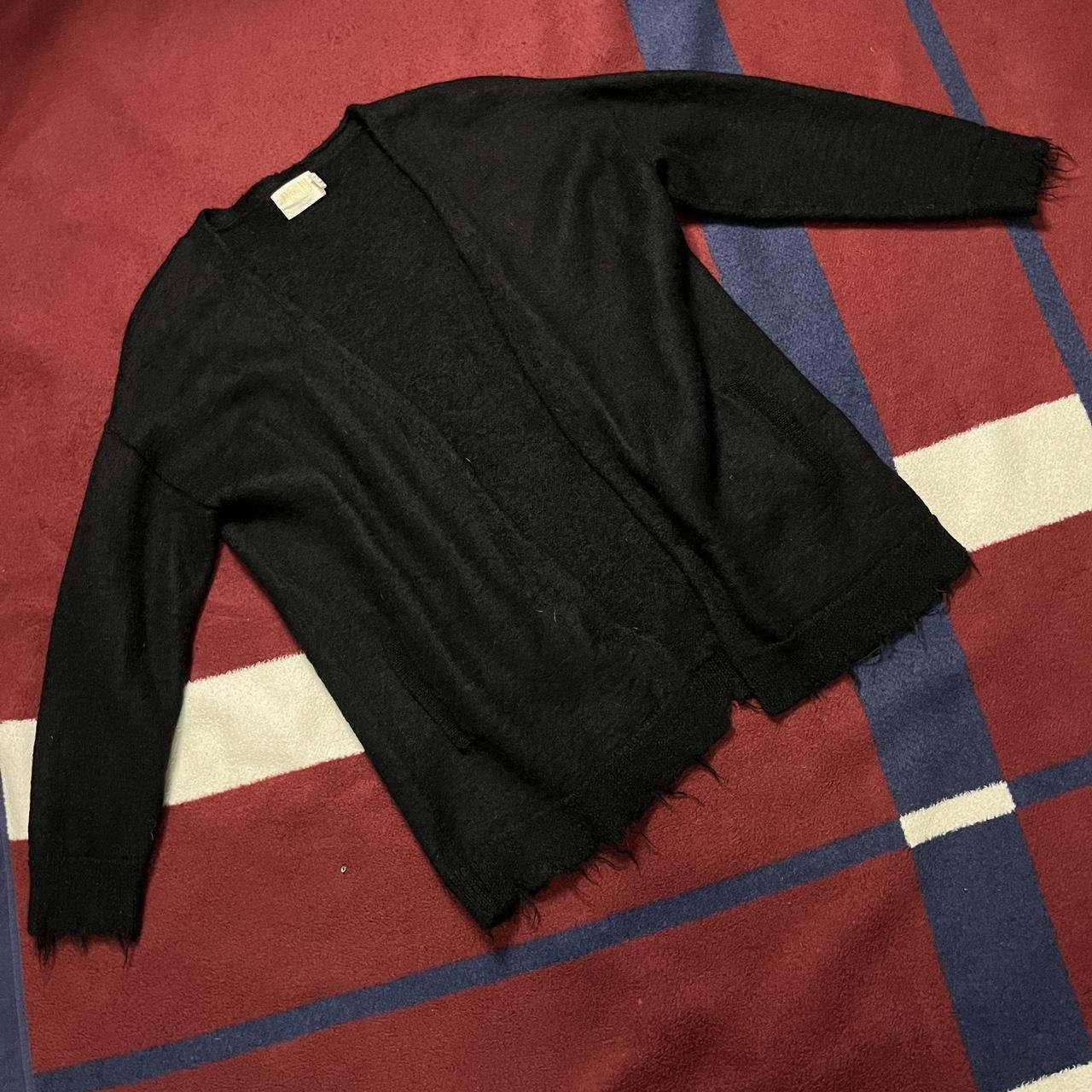 NATION LTD Black Bohemian Open Front Cardigan Alpaca blend