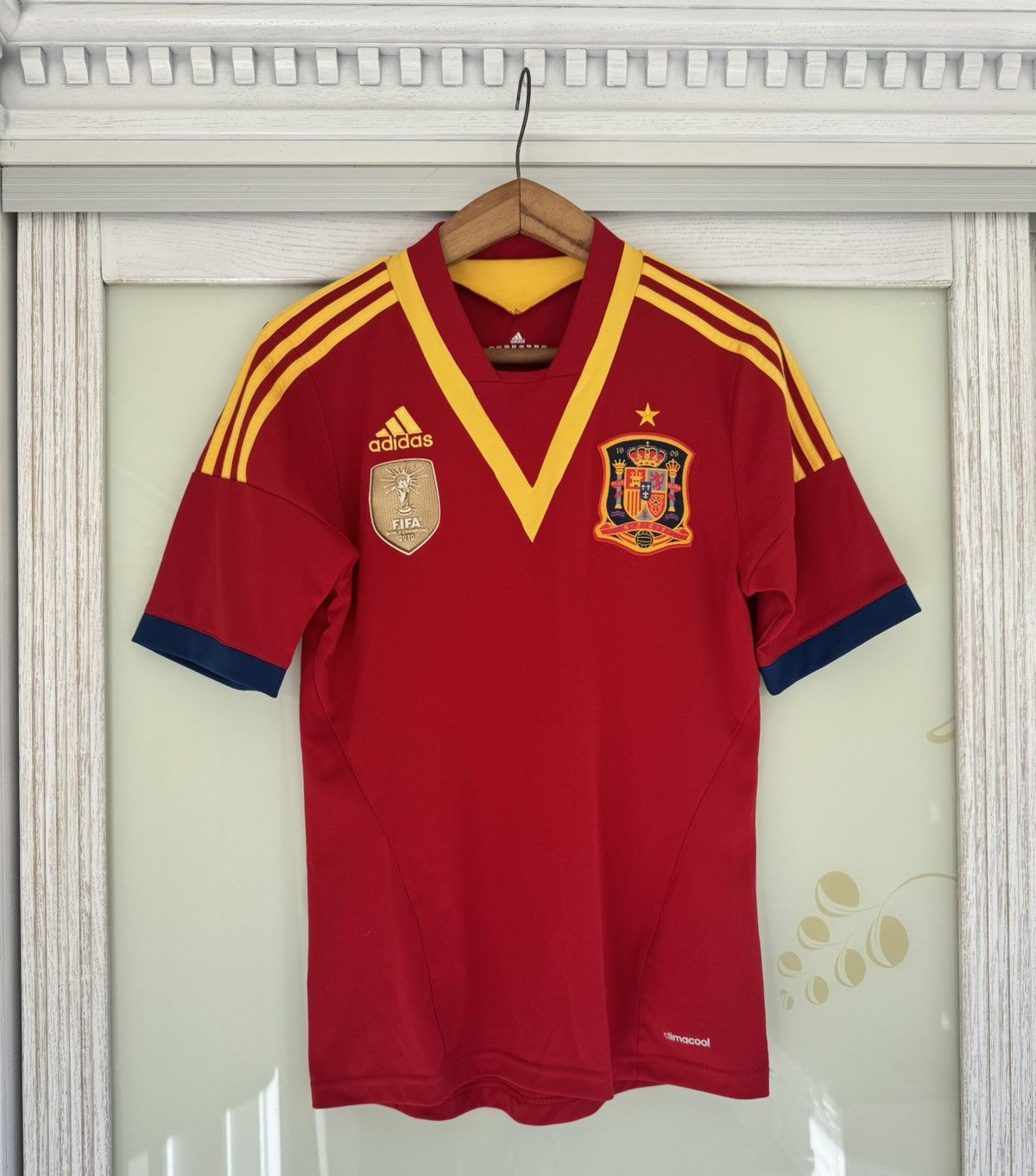 Adidas Spain 2013-2014 Home Soccer Jersey Football Kit Shirt Size US S / EU 44-46 / 1 - 1 Thumbnail