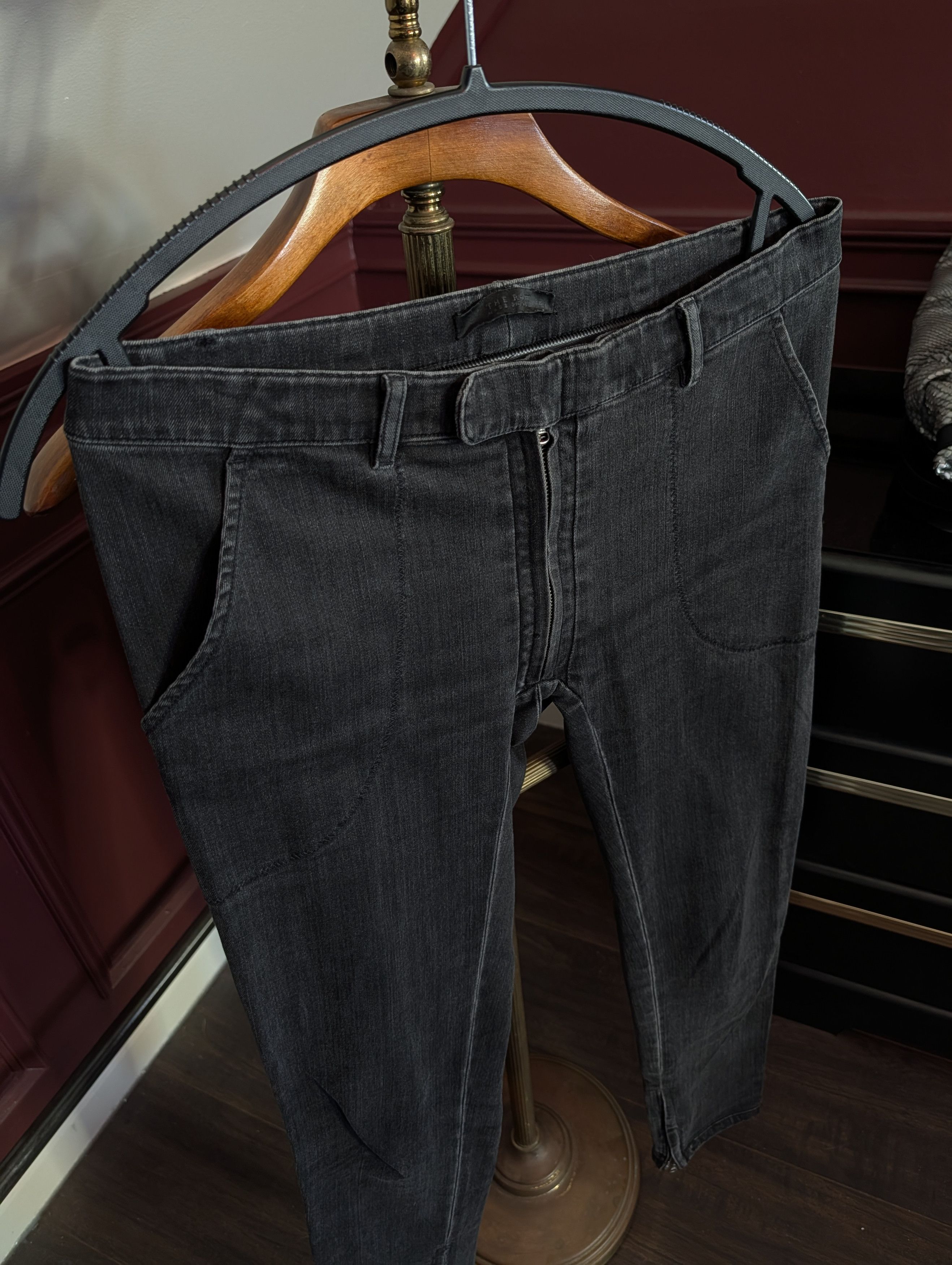 The Row Visible zipper zigzag stitch flare zip ankle denim jeans Size 28" / US 6 / IT 42 - 2 Thumbnail