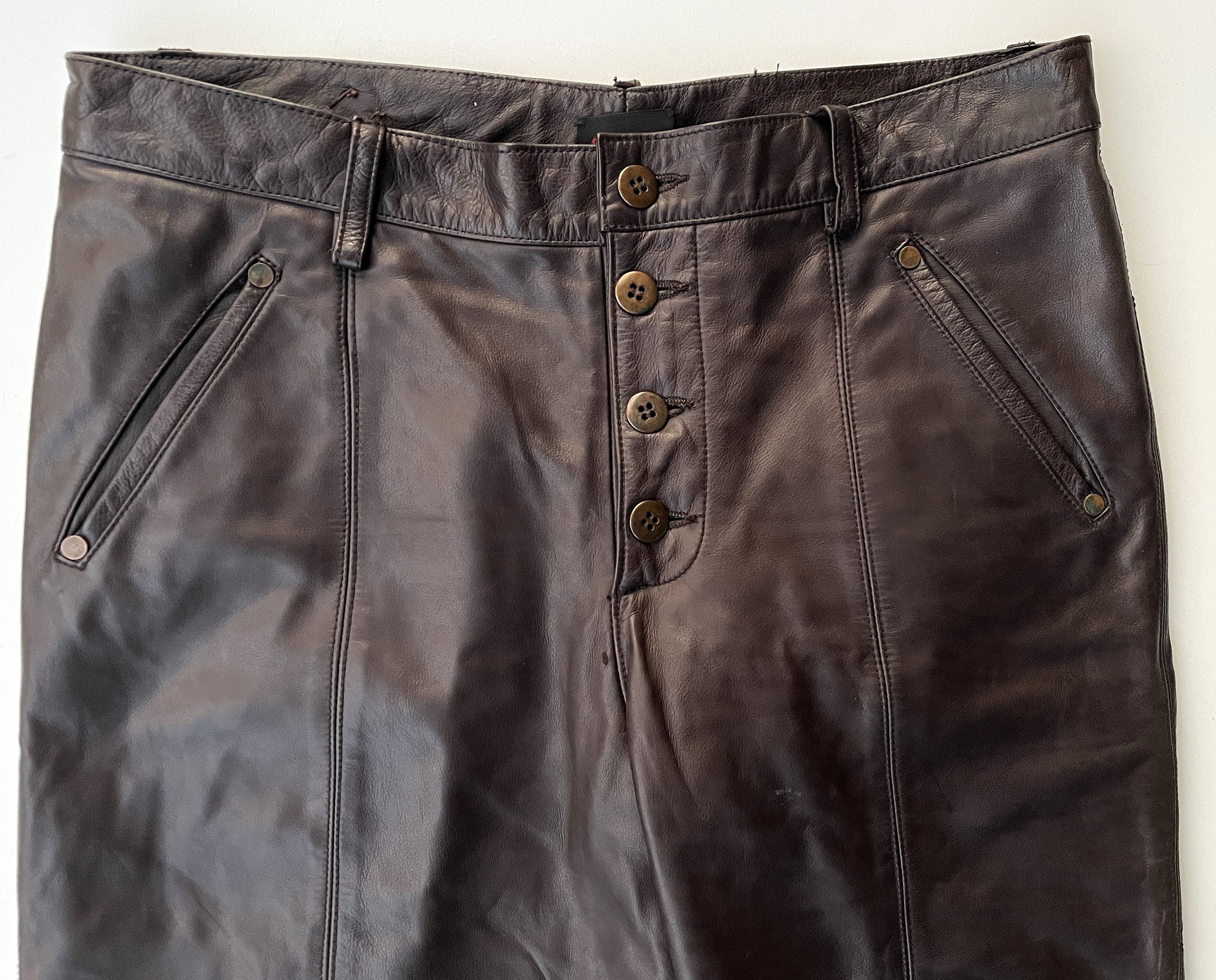 Leather Pants BLACK DIONISO sz. EU 48