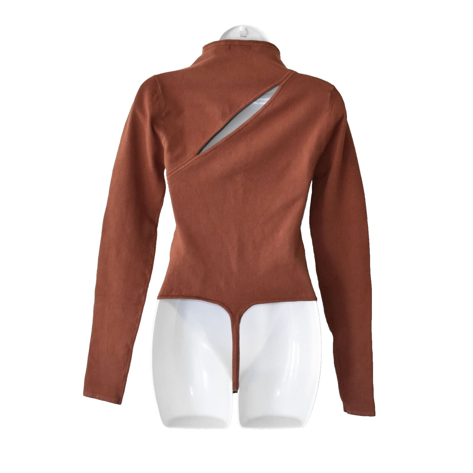 Good American NWT GOOD AMERICAN Cut Out And Play Sweater Bodysuit 2 $105 Size XS / US 0-2 / IT 36-38 - 2 Thumbnail