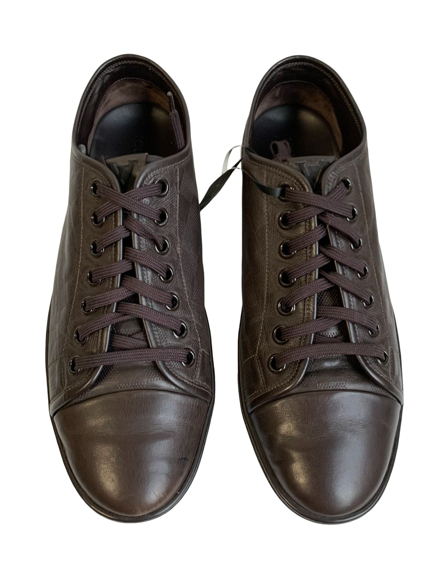 Louis Vuitton Louis Vuitton Damier Ebene Leather Sneakers Size 10 Size US 10 / EU 43 - 1 Thumbnail