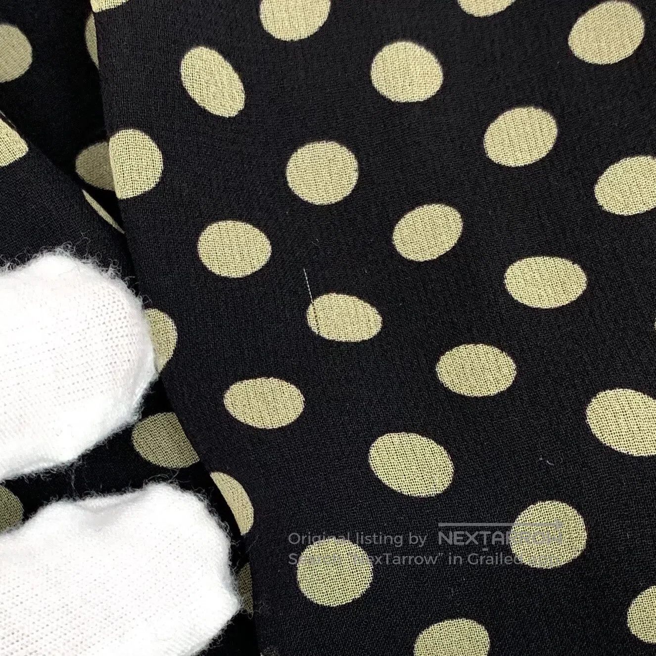 Celine CELINE Black Polka Dot Silk Crewneck Single-breasted Short Size XS / US 0-2 / IT 36-38 - 9 Thumbnail