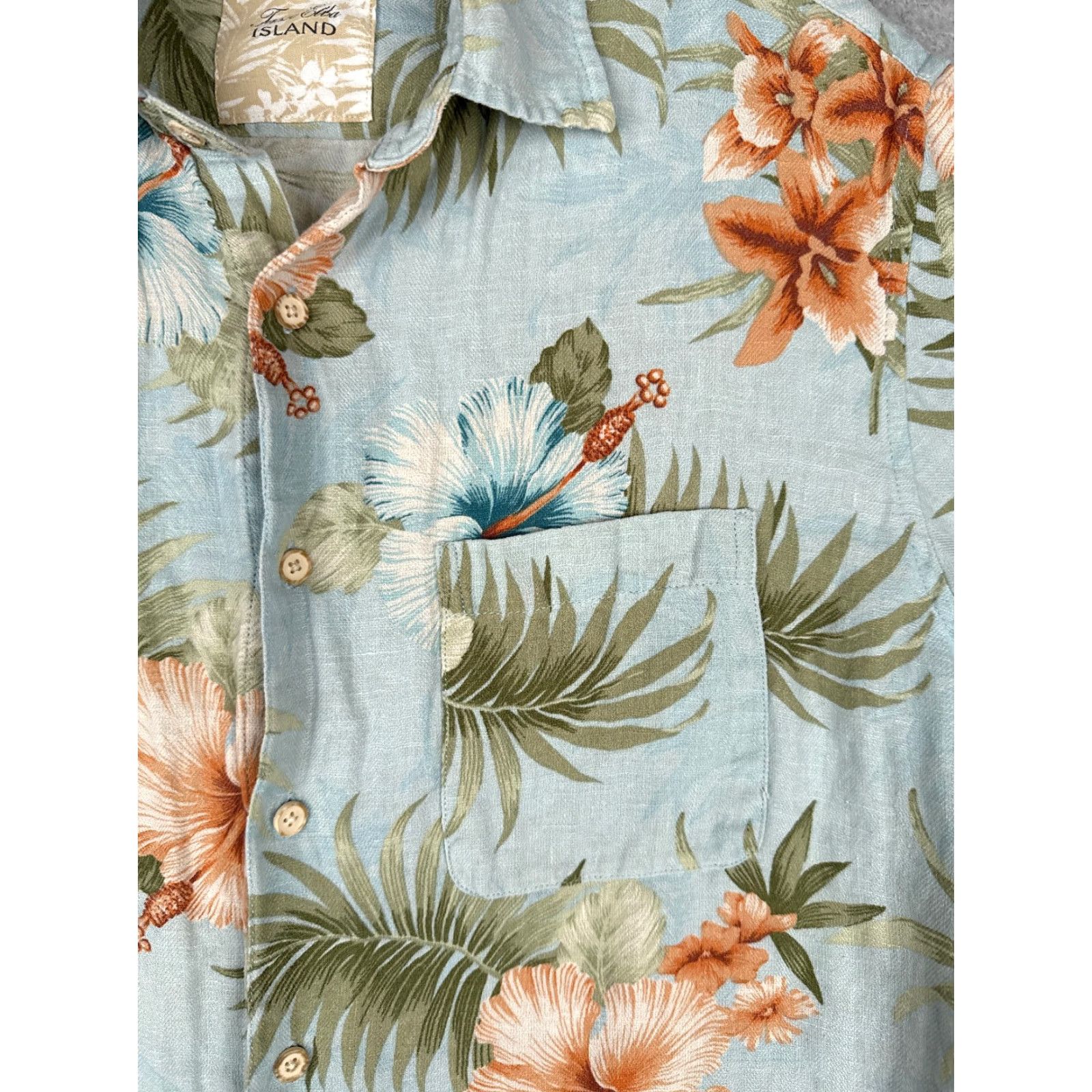 Tasso Elba Tasso Elba Shirt Men Medium Blue Floral Palm Leaf Silk Blend Hawaiian Size US M / EU 48-50 / 2 - 6 Thumbnail