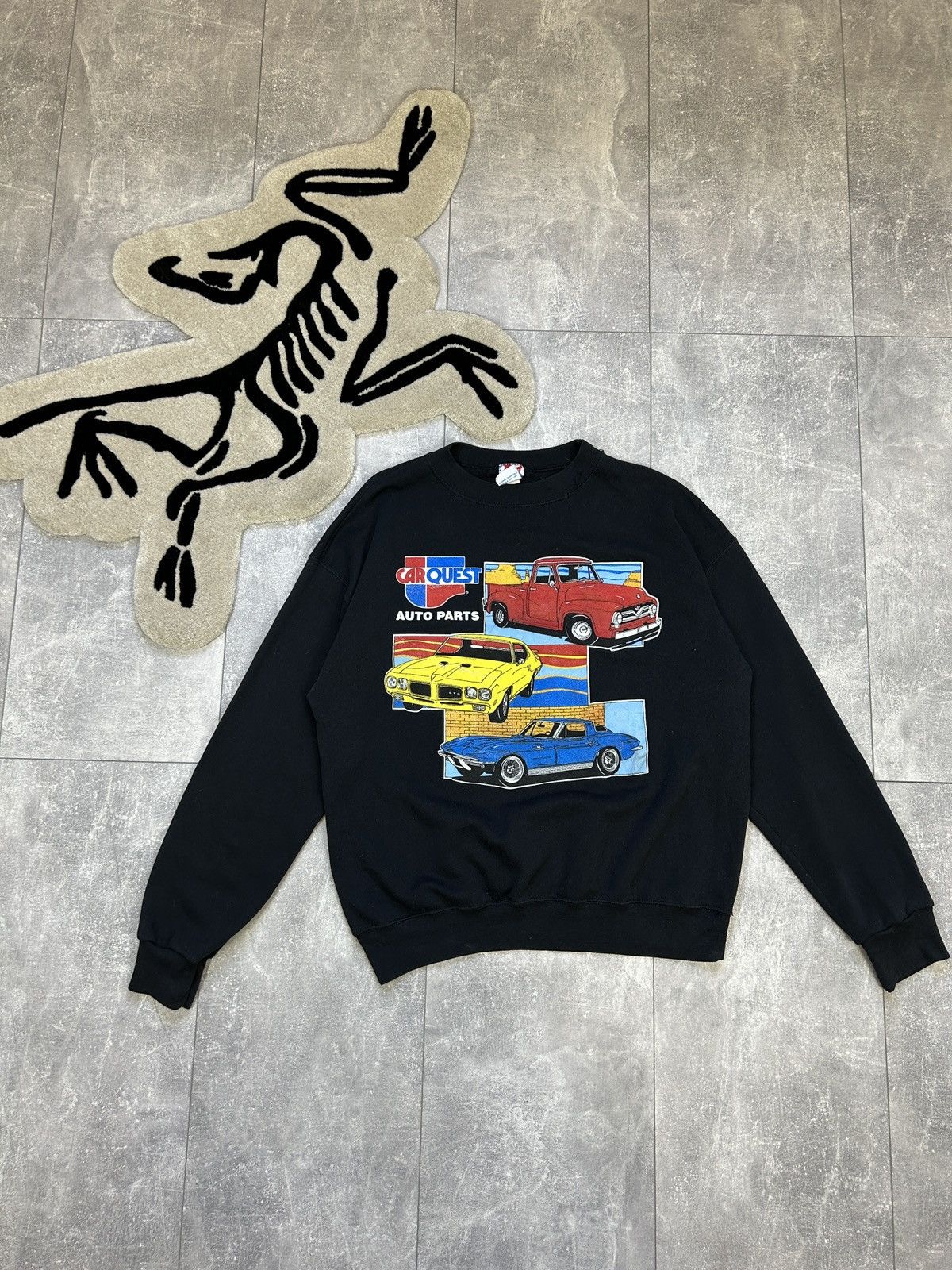Vintage Mens Vintage Car Quest Auto Part Sweatshirt Pullover rare Size US XL / EU 56 / 4 - 1 Thumbnail