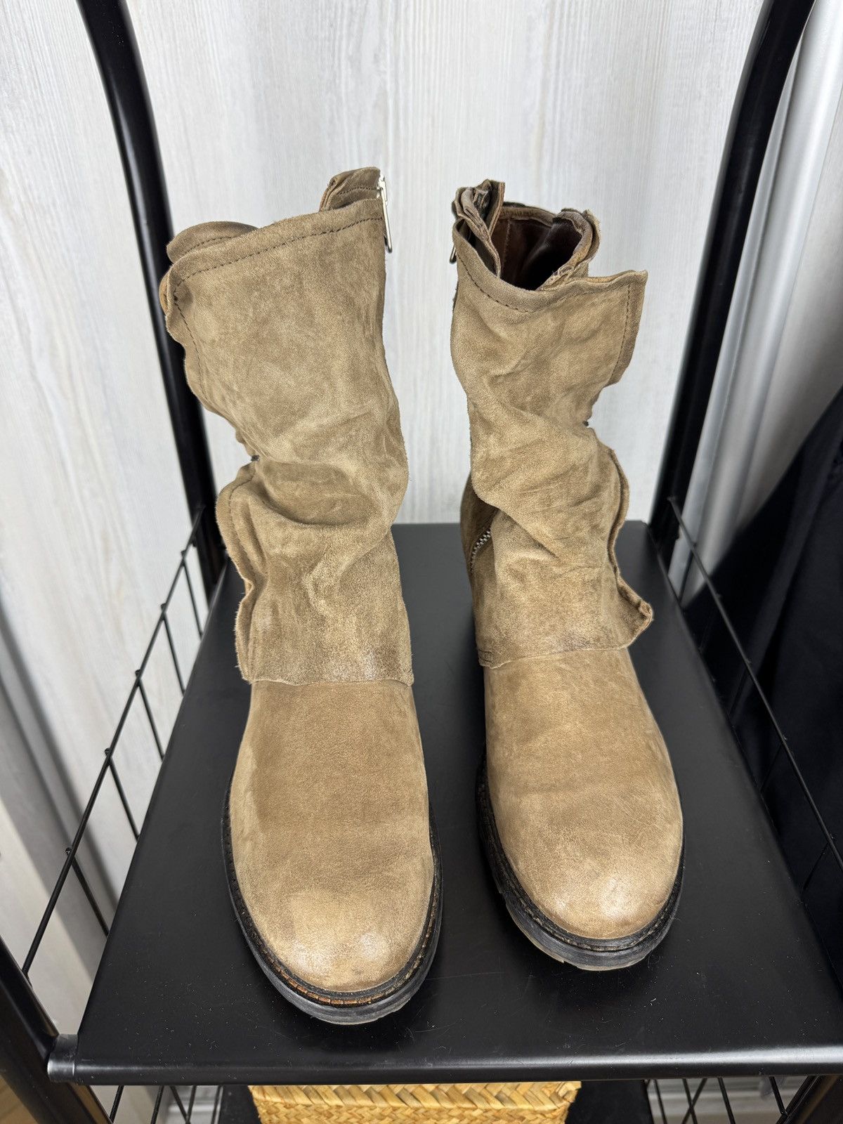 A.S.98 A.S.98 Airstep beige leather suede strap biker boots size 40 Size US 10 / IT 40 - 7 Thumbnail