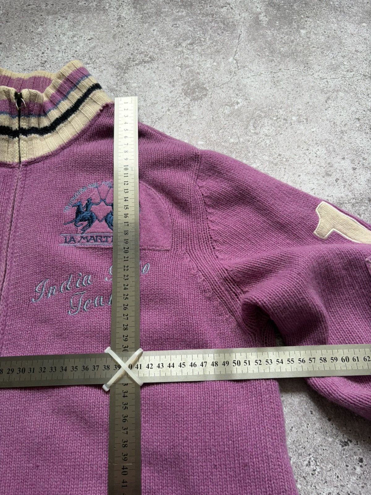 La Martina Vintage La Martina Number 1 Pink Zip Sweater Size US L / EU 52-54 / 3 - 13 Thumbnail