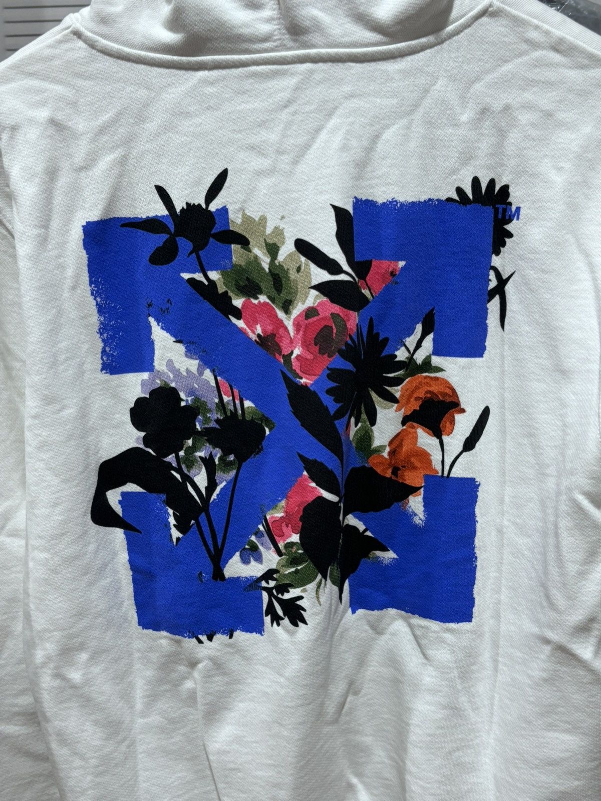 Off-White Off-White FLOWERS ARROWS REG HOODIE WHITE BLUE Size US XS / EU 42 / 0 - 4 Thumbnail