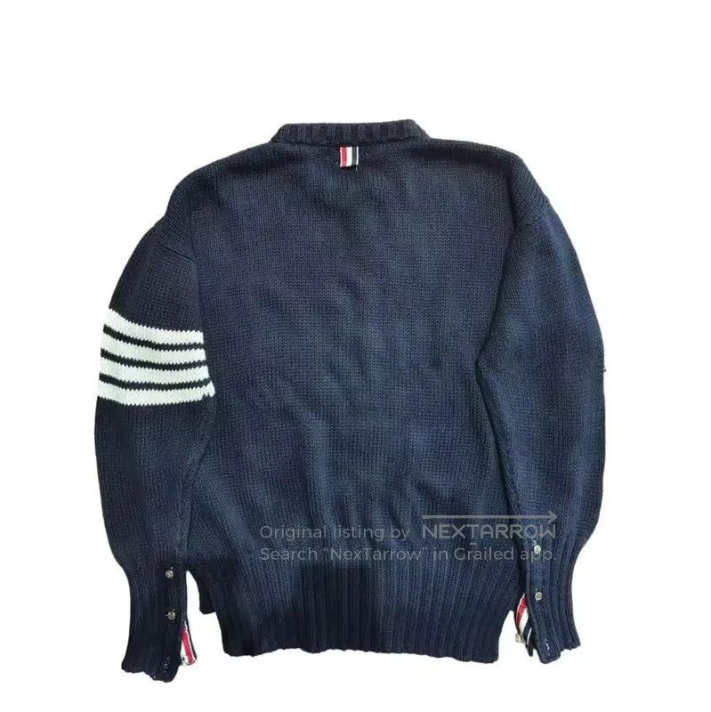 Thom Browne Thom Browne Women's Navy Sweater with Anchor Design . Size L / US 10 / IT 46 - 2 Thumbnail