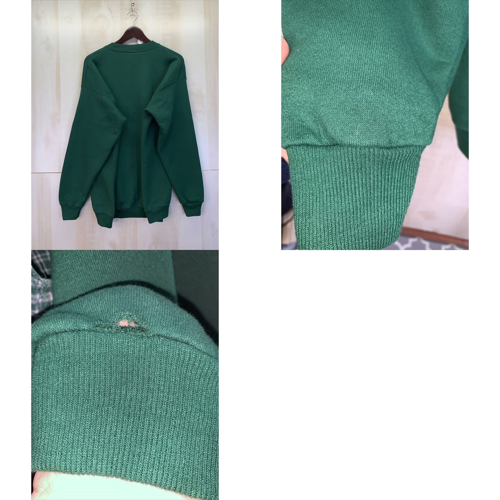 Lee VINTAGE Lee Heavyweight Fall Fan Inlay Womens Green Sweatshirt XL USA Made-8621 Size XL / US 12-14 / IT 48-50 - 8 Thumbnail