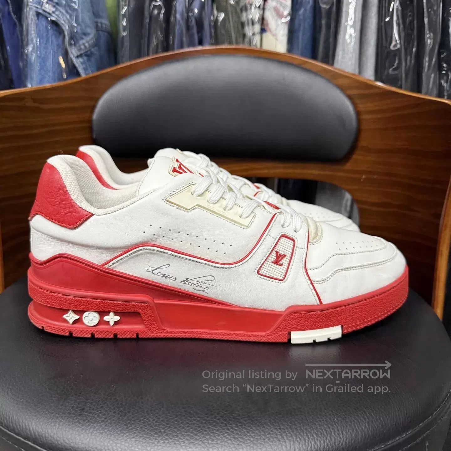 Louis Vuitton White Low. Size US 9 / EU 42 - 4 Thumbnail