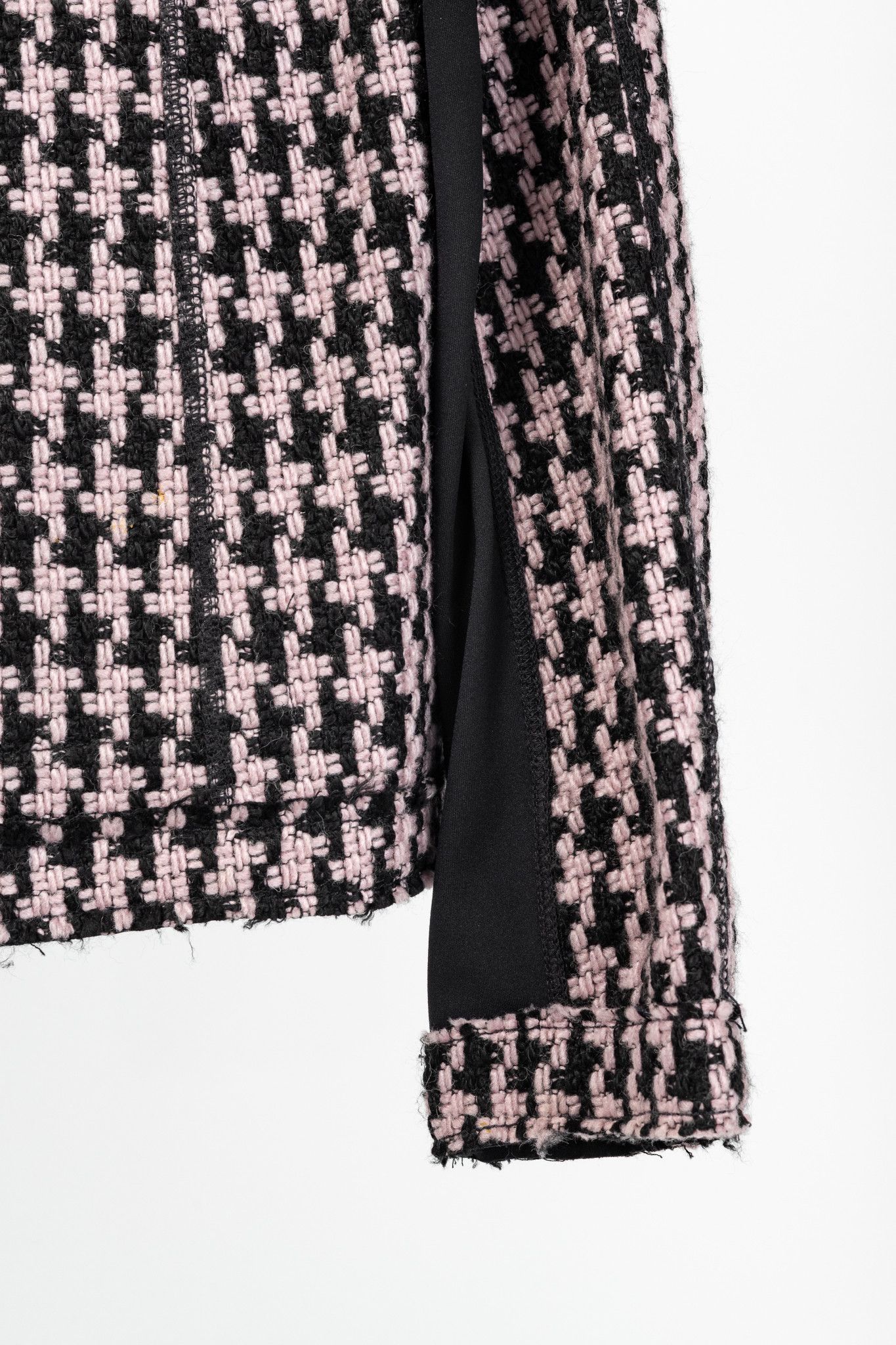 Other Marc Cain Reversible Houndstooth Tweed & Faux-Leather Jacket Size L / US 10 / IT 46 - 9 Thumbnail
