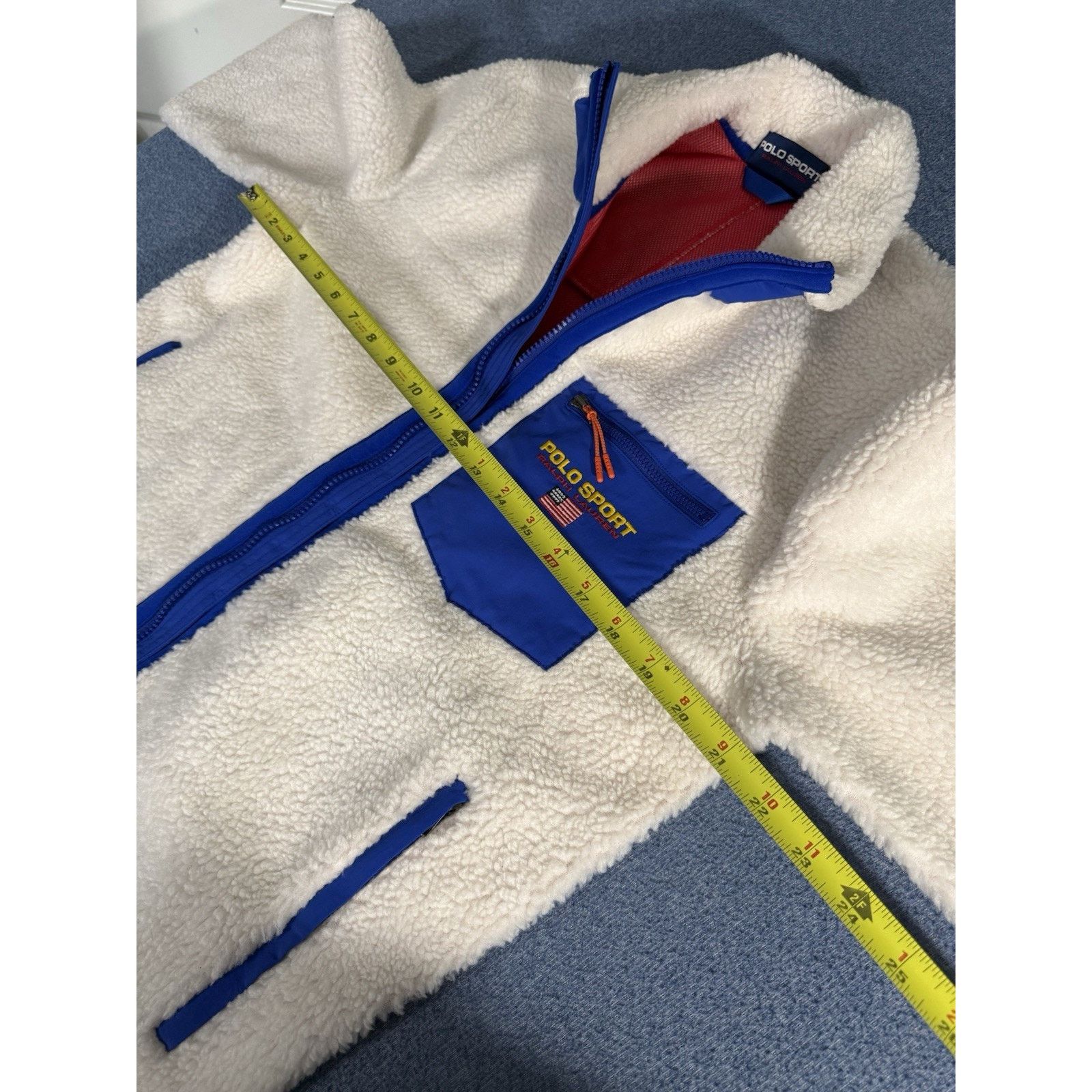 Polo Ralph Lauren Polo Sport Ralph Lauren Men's Cream Fleece Full Zip Jacket Size US S / EU 44-46 / 1 - 10 Thumbnail