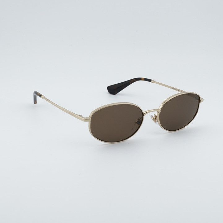 Burberry Burberry BE3169 110973 Sunglasses Gold Oval Frame, Brown Size ONE SIZE - 5 Thumbnail