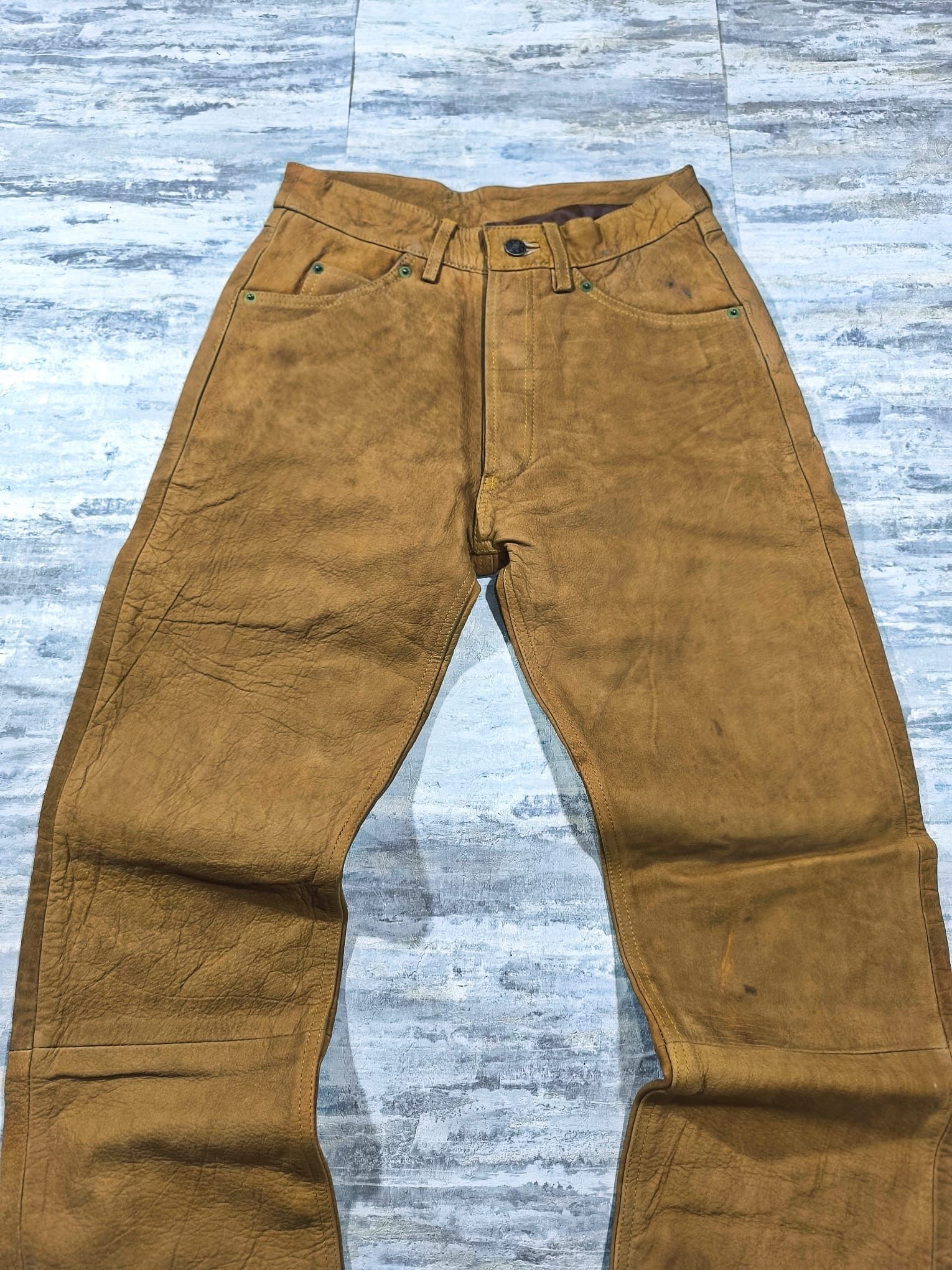 Le Grande Bleu (L.G.B.) 90s HighWaist Western Leather Pants Size 27" / US 4 / IT 40 - 2 Thumbnail