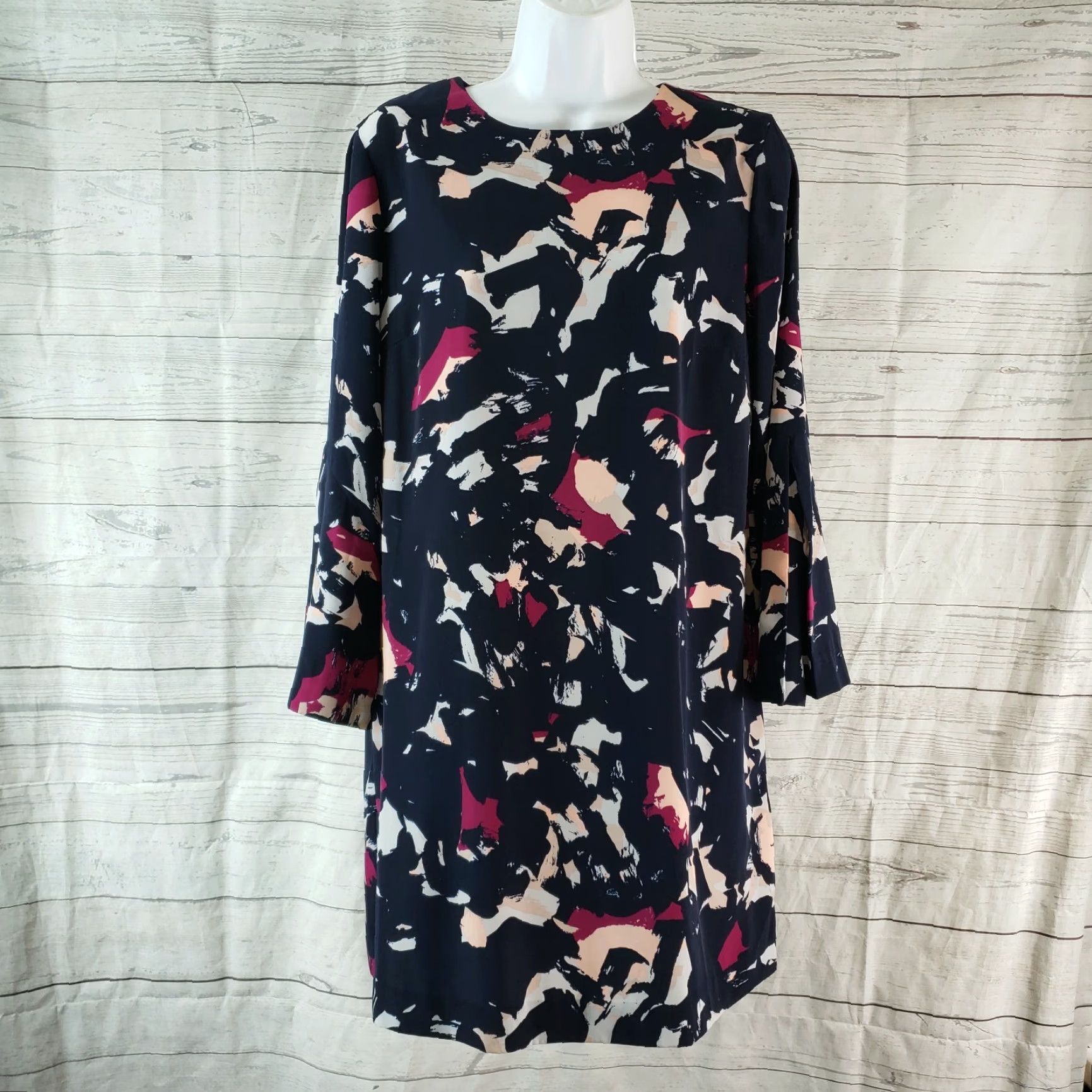 Banana Republic Banana Republic Womens Mini Dress Sz Small Blue Long Sleeve Shirt Womens Small Blue 90s Wave Size S / US 4 / IT 40 - 2 Thumbnail