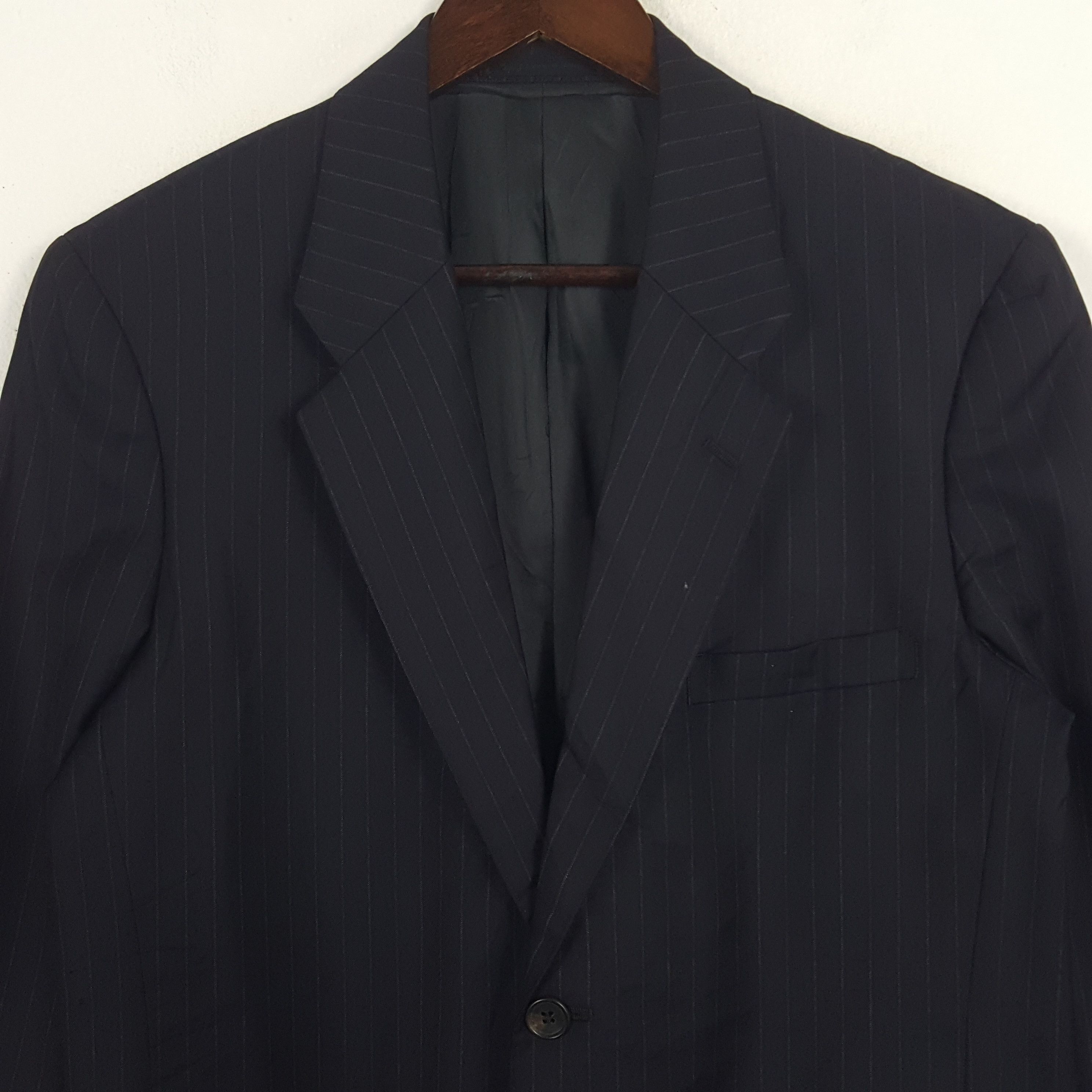 Japanese Brand × Loro Piana × Vintage Vintage Papas Loro Piana Striped Blazer Coat Jacket Size 46S - 2 Thumbnail