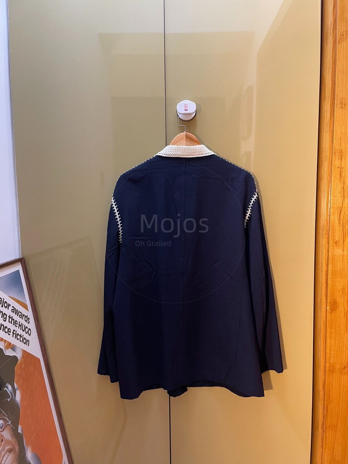 Yohji Yamamoto Yohji Yamamoto Pour Homme 91SS white stitches Jacket Size US M / EU 48-50 / 2 - 2 Thumbnail