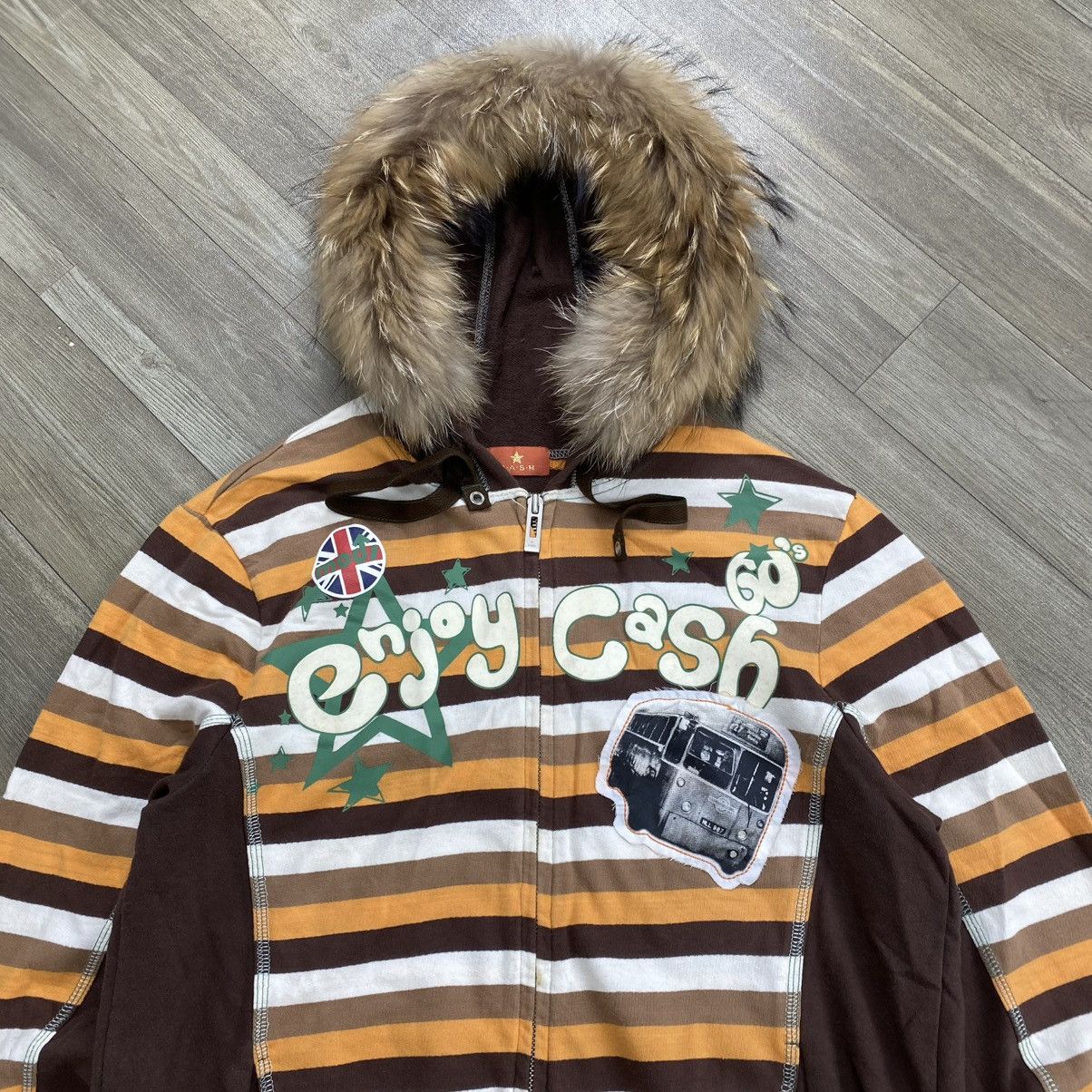 Hysteric Glamour 2000s Hysteric Glamour Lgb Style Zip Fur Hoodie Enjoy Cash Size US M / EU 48-50 / 2 - 2 Thumbnail