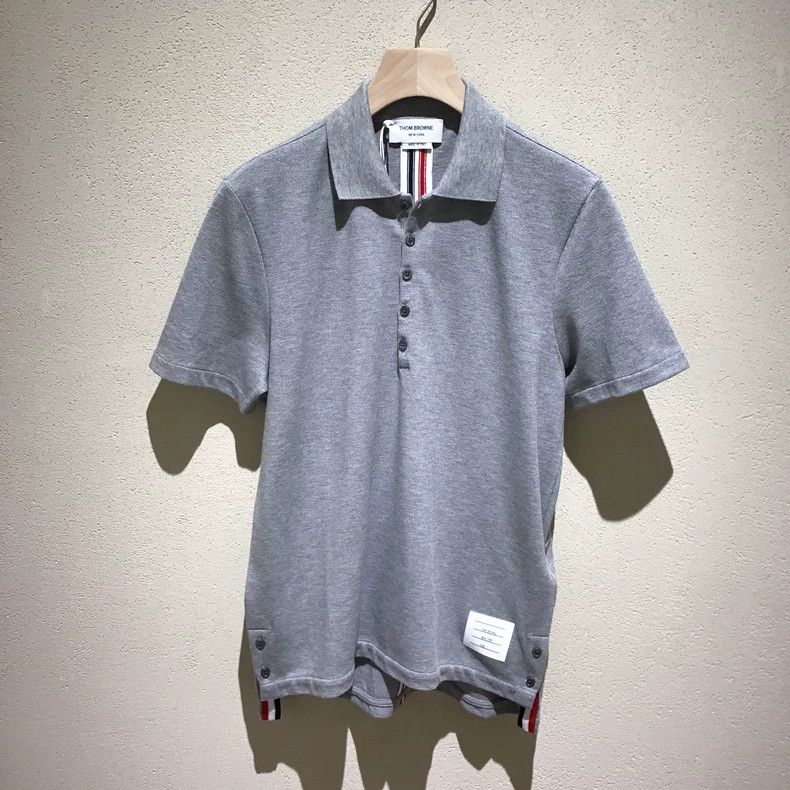 Thom Browne Thom Browne Turned-up polo shirt Size US M / EU 48-50 / 2 - 2 Thumbnail