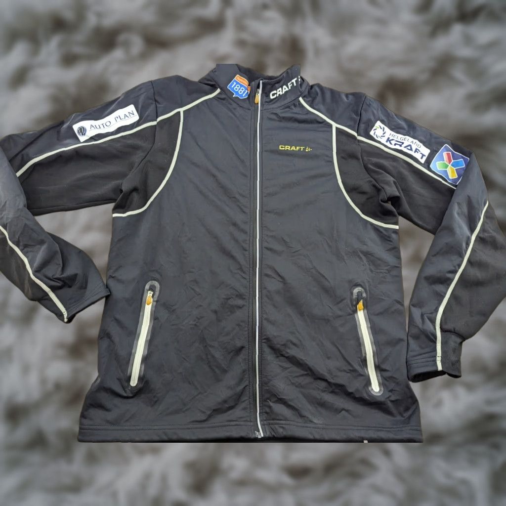 Vintage CRAFT Norway Ski Team Mens Medium Jacket Full Zip Cross Country Softshell Jacket casual Activewear Mens Black 90s? Size US M / EU 48-50 / 2 - 1 Thumbnail