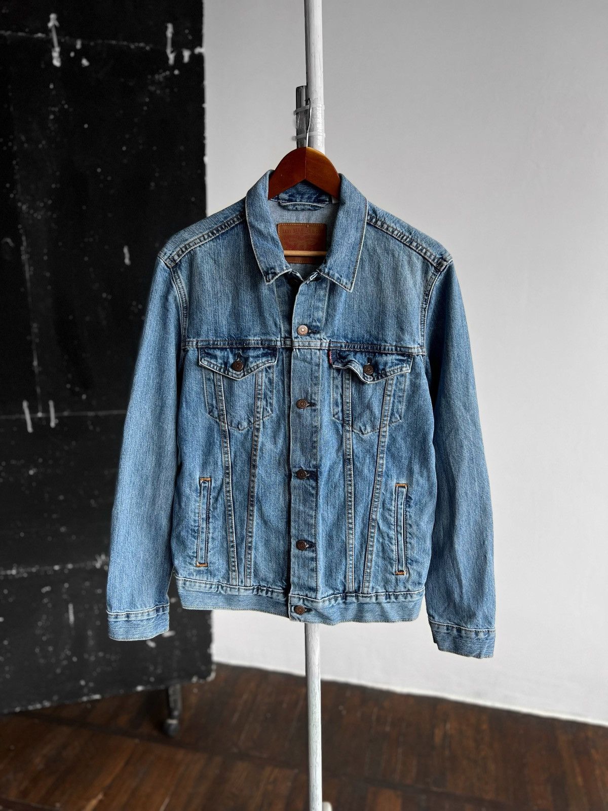 Levi's Levis Mens Blue Denim Jean Jacket Long Sleeve Pockets Logo Size US M / EU 48-50 / 2 - 1 Thumbnail