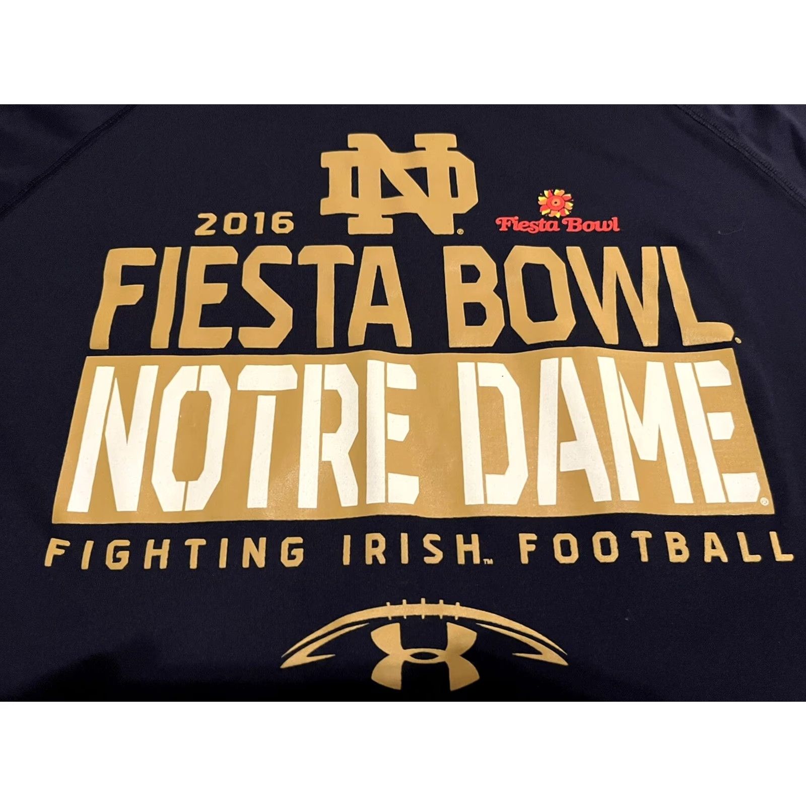 Under Armour Under Armour Heat Gear Football Shirt XL Blue Notre Dame Irish Fiesta Bowl 2016 Men Size US XL / EU 56 / 4 - 3 Thumbnail