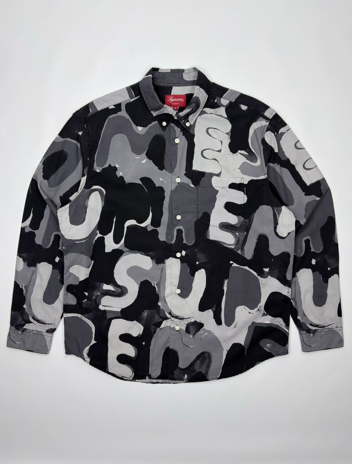 Supreme Supreme Painted Logo Shirt Button Up Size US M / EU 48-50 / 2 - 1 Thumbnail