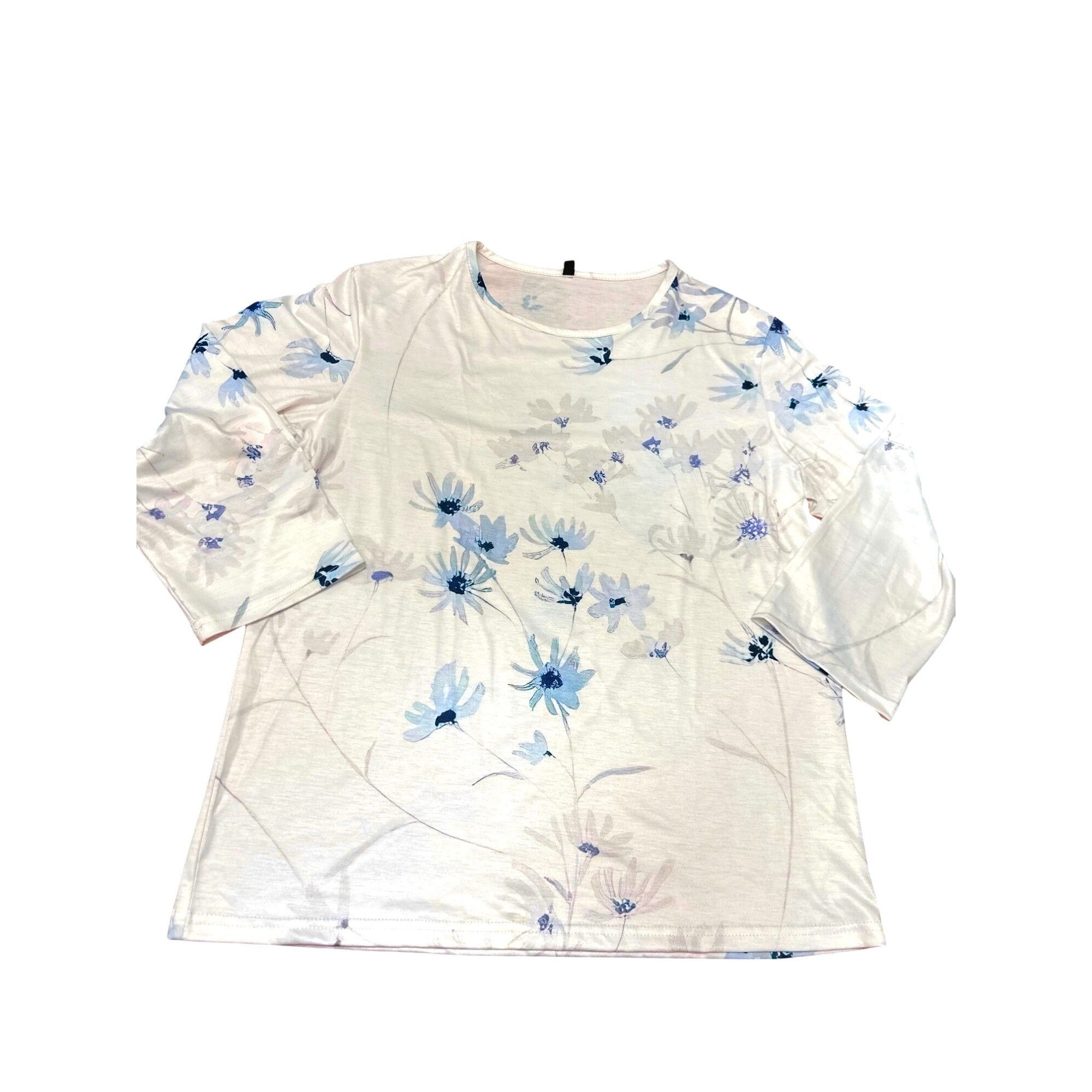Other CCC Long Sleeve Floral Round Neck Cotton Blouse Elegant Desi Size L / US 10 / IT 46 - 6 Thumbnail
