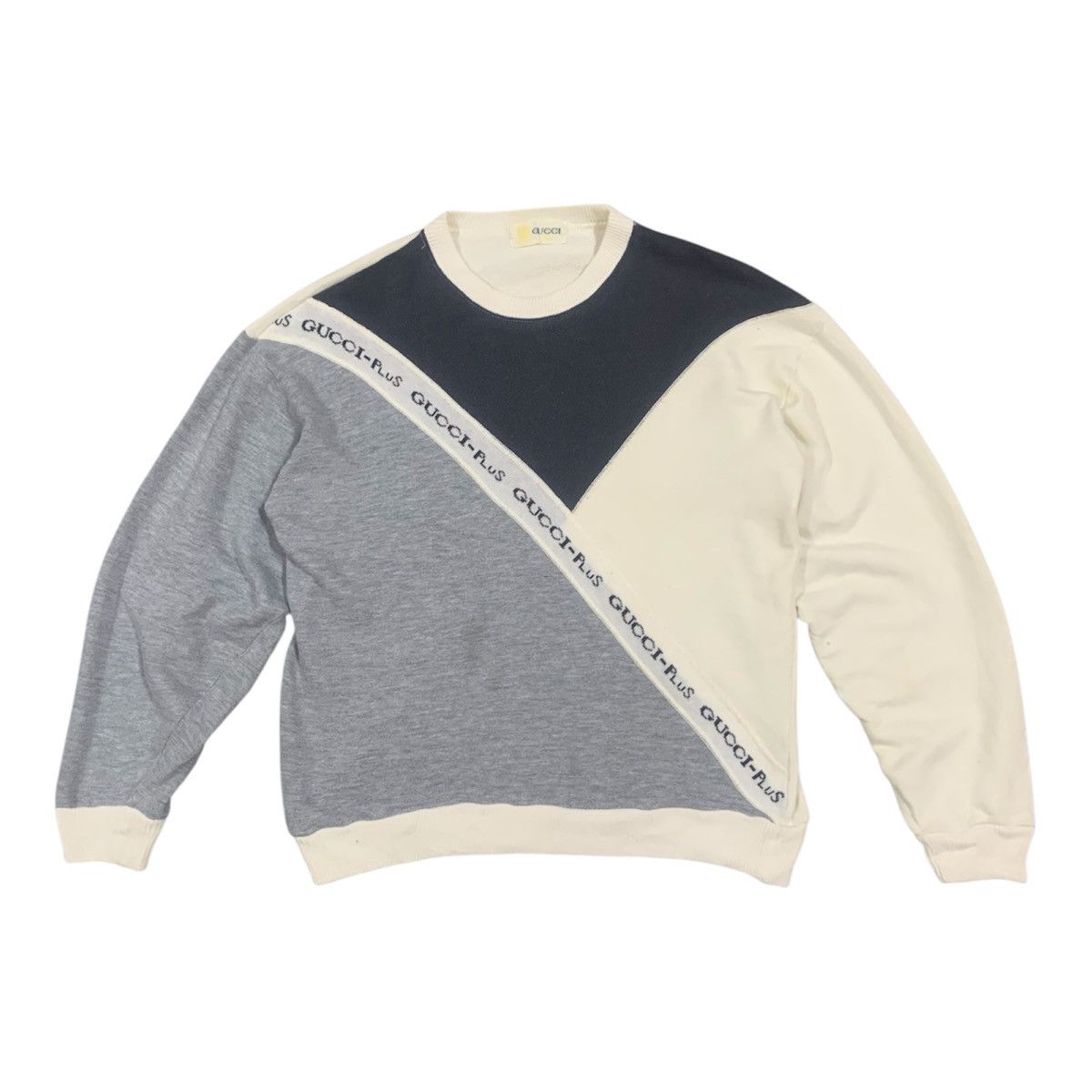Gucci Rare Vtg 80's Gucci Plus Crewneck Sweatshirt Size ONE SIZE - 1 Thumbnail
