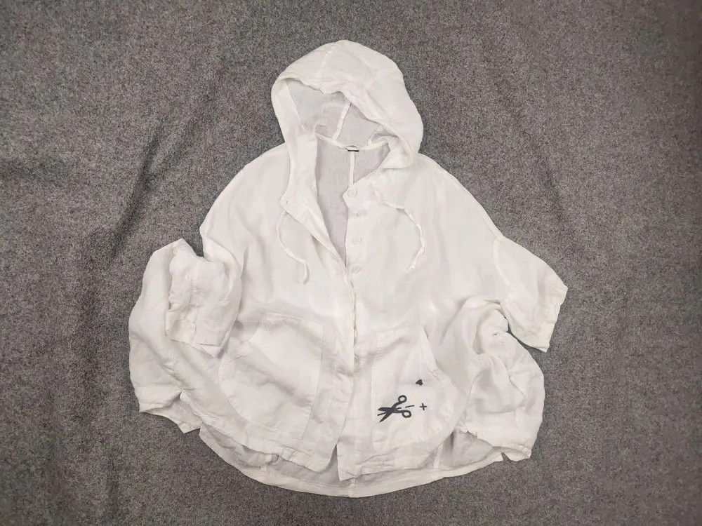 Rundholz Rundholz Asymmetric Button White linen Oversized Jacket Size M / US 6-8 / IT 42-44 - 1 Thumbnail