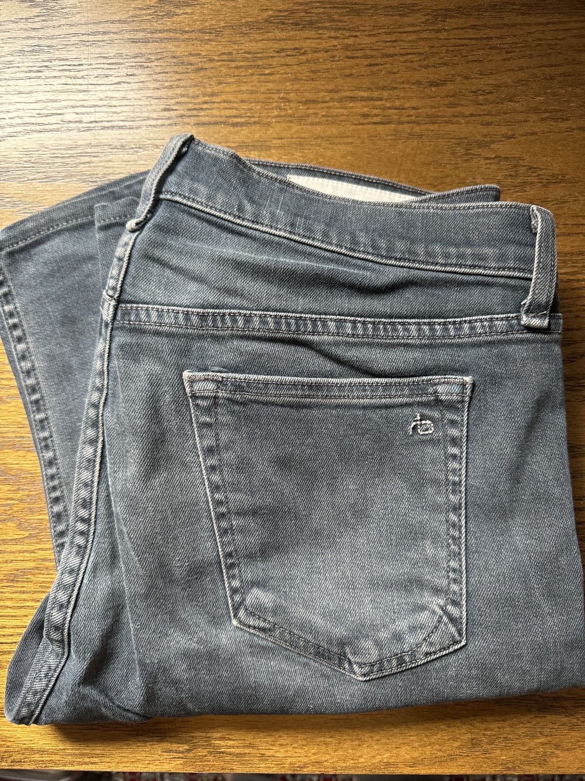 Rag & Bone Rag & Bone Standard Issue Washed Grey Blue Jeans Size US 32 / EU 48 - 1 Thumbnail