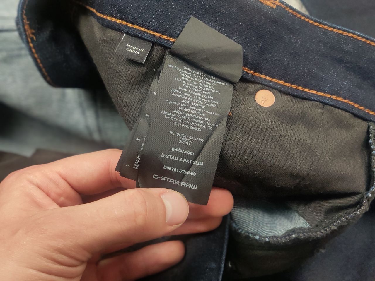 G-Star G Star d-staq slim Dark Wax Black Denim jeans Vintage LGB Size US 36 / EU 52 - 15 Thumbnail