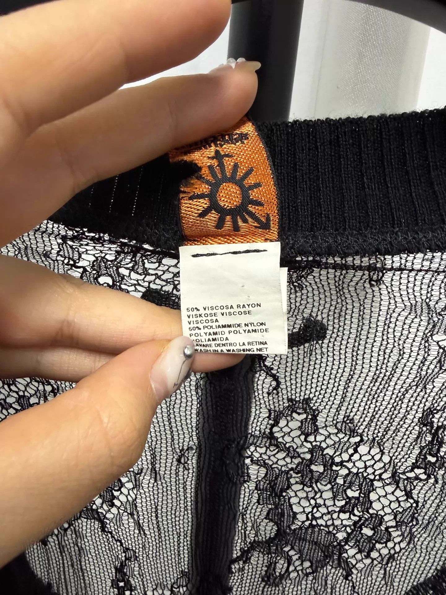 Jean Paul Gaultier Jean Paul Gaultier Black Lace Longsleeve Top XL Size XL / US 12-14 / IT 48-50 - 2 Thumbnail