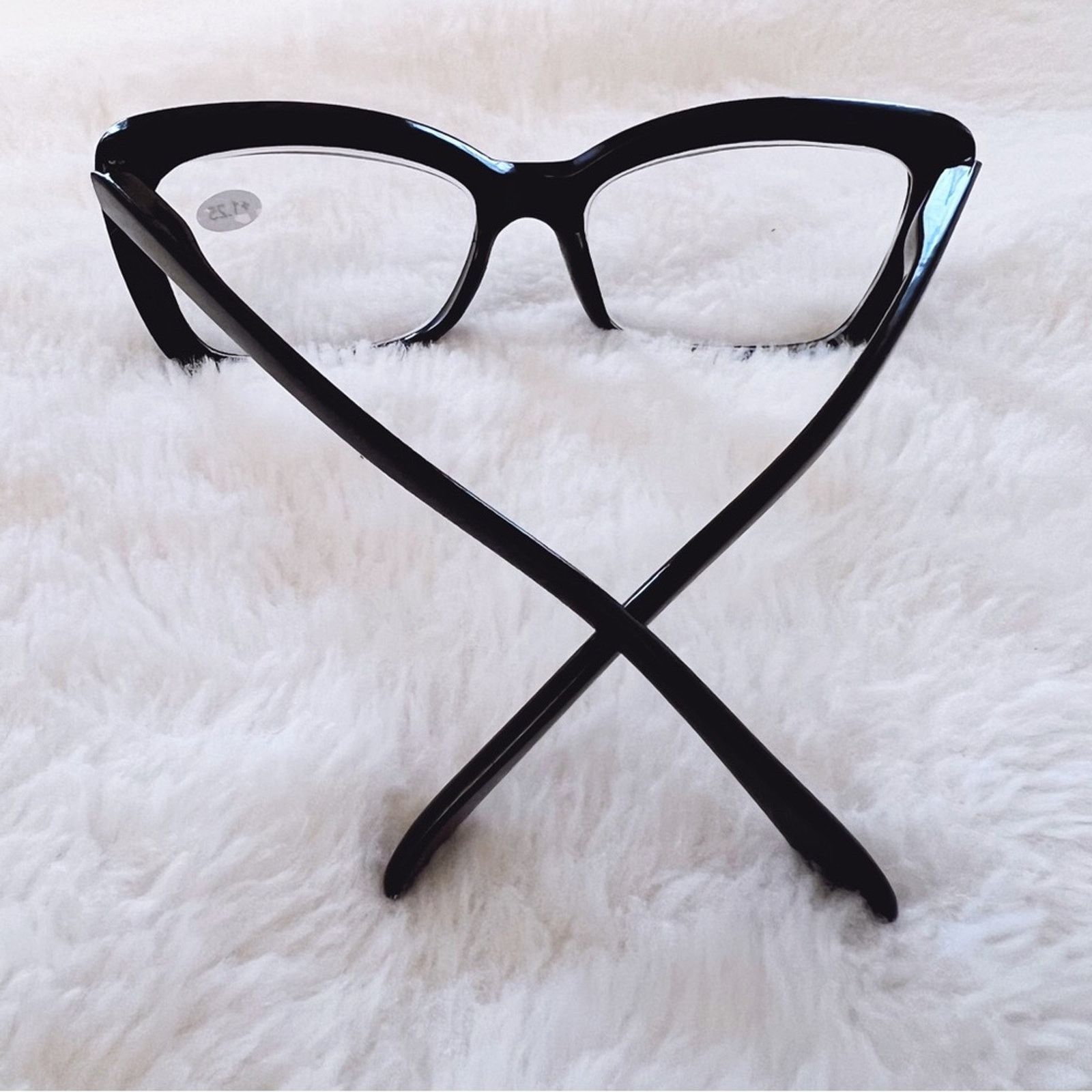 Other Leila Black Cateye Oversized Reader Glasses Size ONE SIZE - 7 Thumbnail