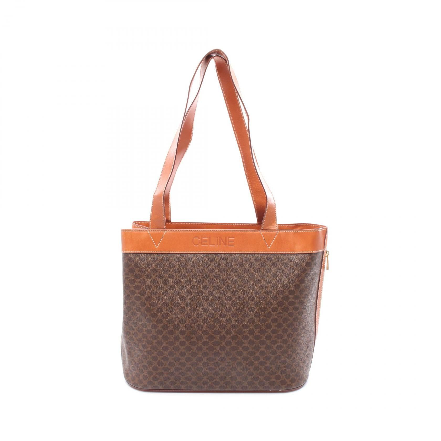 Celine Celine Macadam Shoulder Bag Tote Leather Brown Size ONE SIZE - 1 Thumbnail