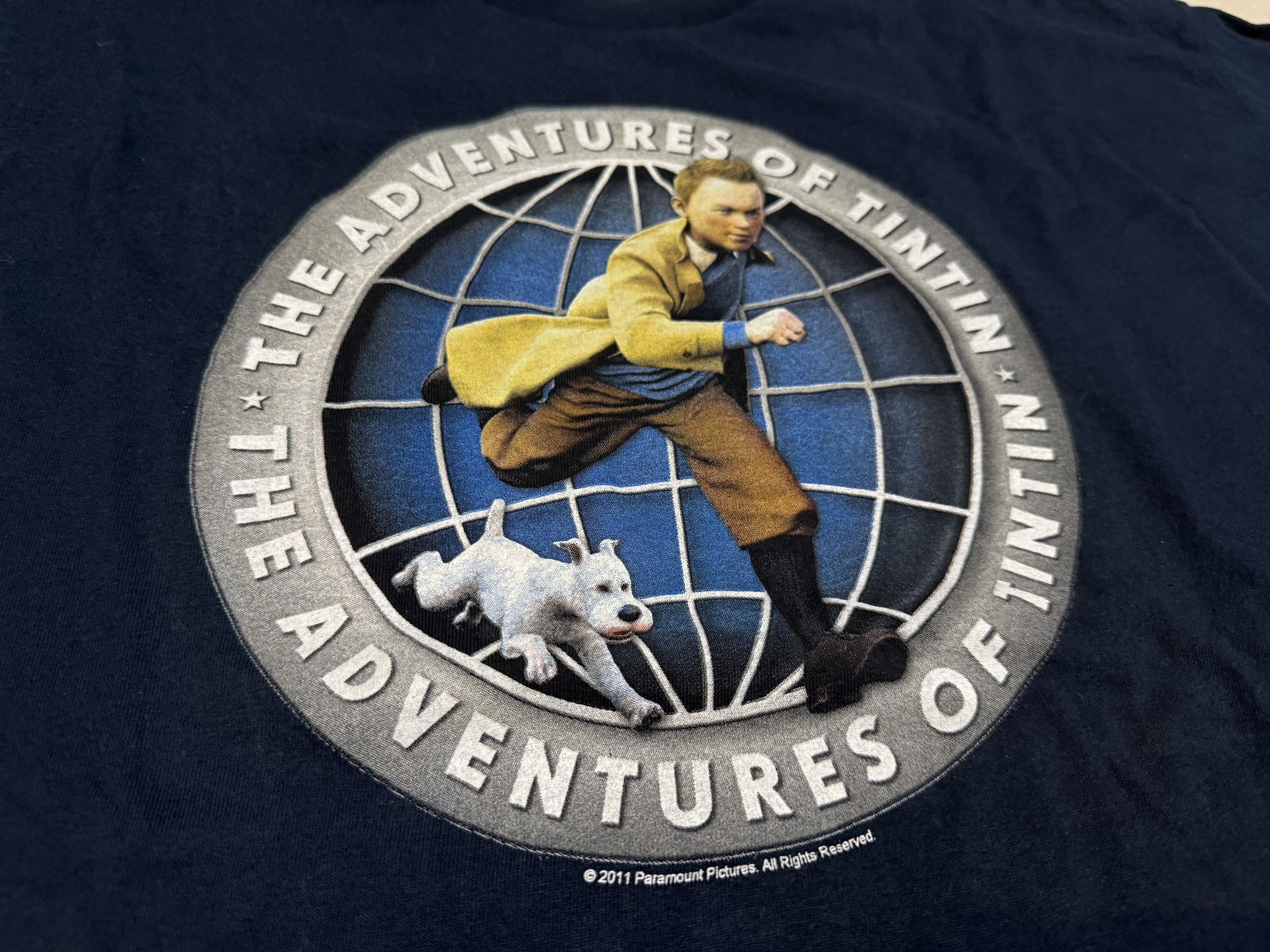 Vintage Near Vintage The Adventures of TinTin 2011 T Shirt Size US XL / EU 56 / 4 - 2 Thumbnail