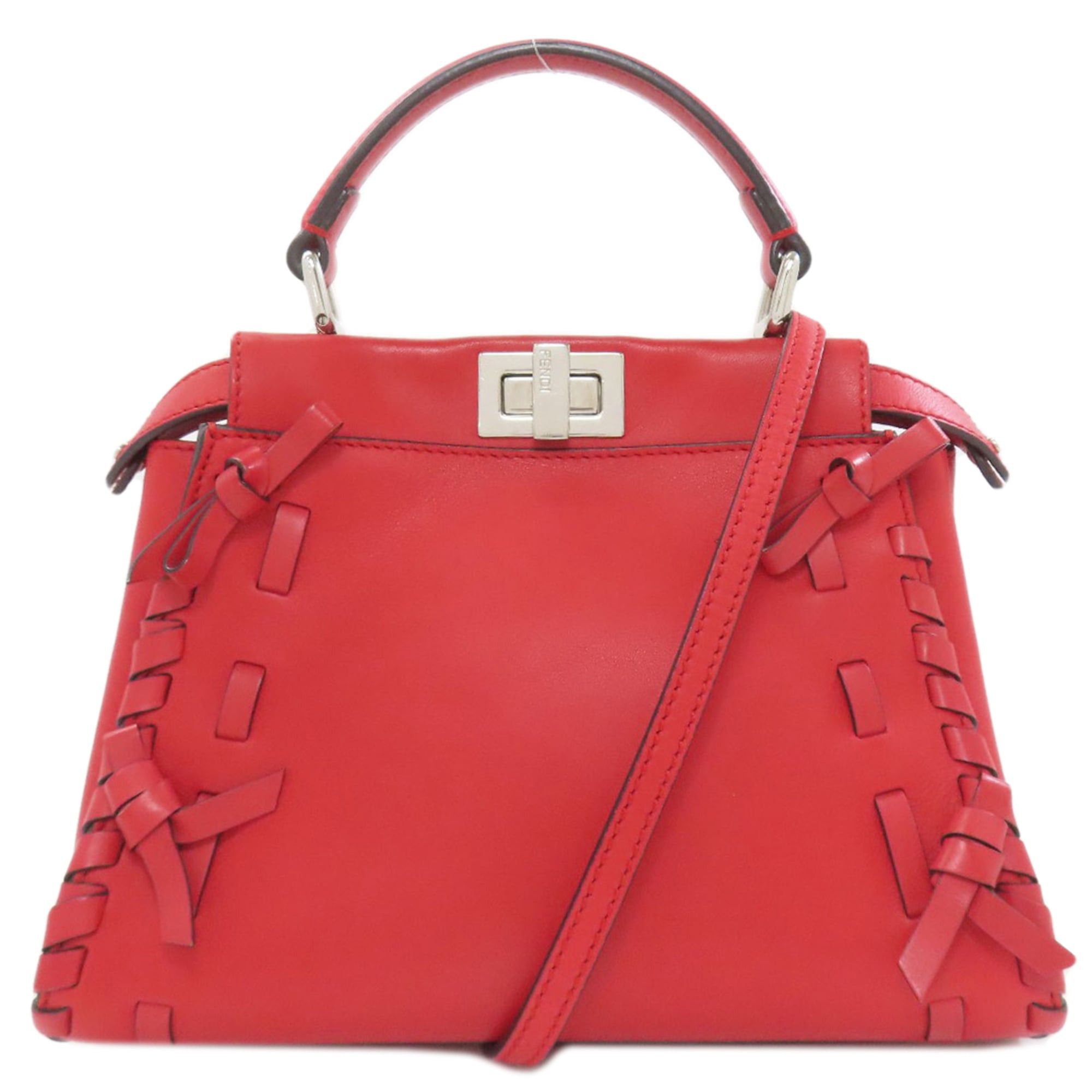 Fendi Fendi Peekaboo Mini 2-Way Handbag, Calfskin, Women's FENDI Size ONE SIZE - 1 Thumbnail