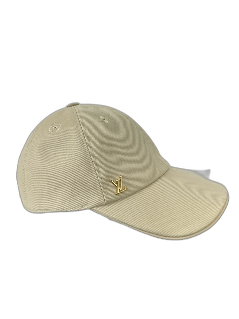 Louis Vuitton louis vuitton beige metal logo baseball cap | Grailed