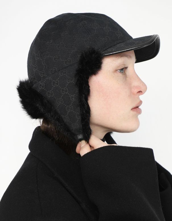 帽子 GUCCI By Tom Ford Real Fur Flight Cap 2000s Gucci by Tom Ford