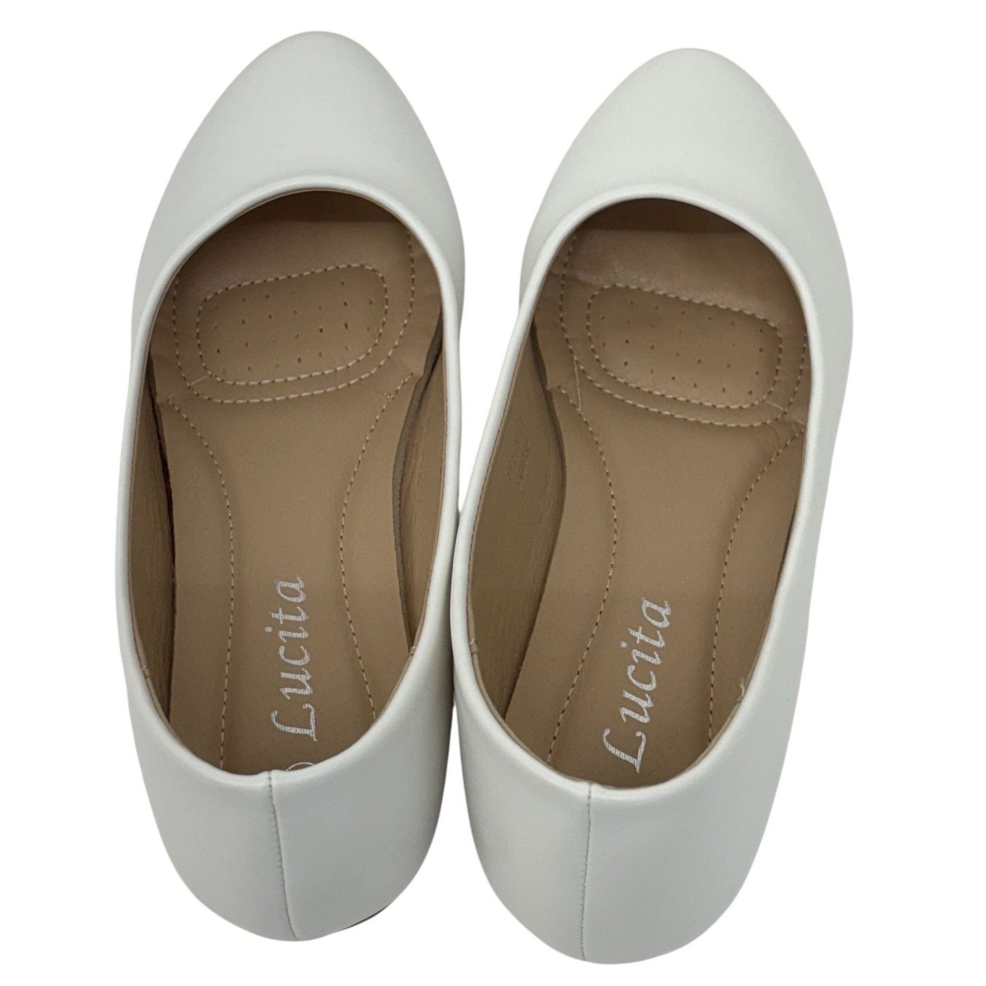 Other LUCITA / Friendly / White / Pointed Toe / Flats / Faux Leath Size US 10 / IT 40 - 4 Thumbnail