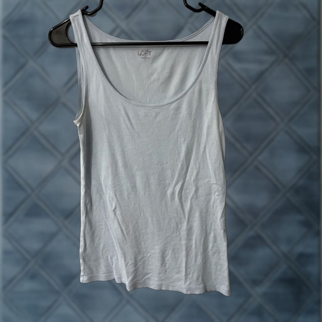 Loft VINTAGE Loft Tank Top Women Large Blue Casual Knit Lightweight Strap Blouse 90s Womens Size L / US 10 / IT 46 - 1 Thumbnail
