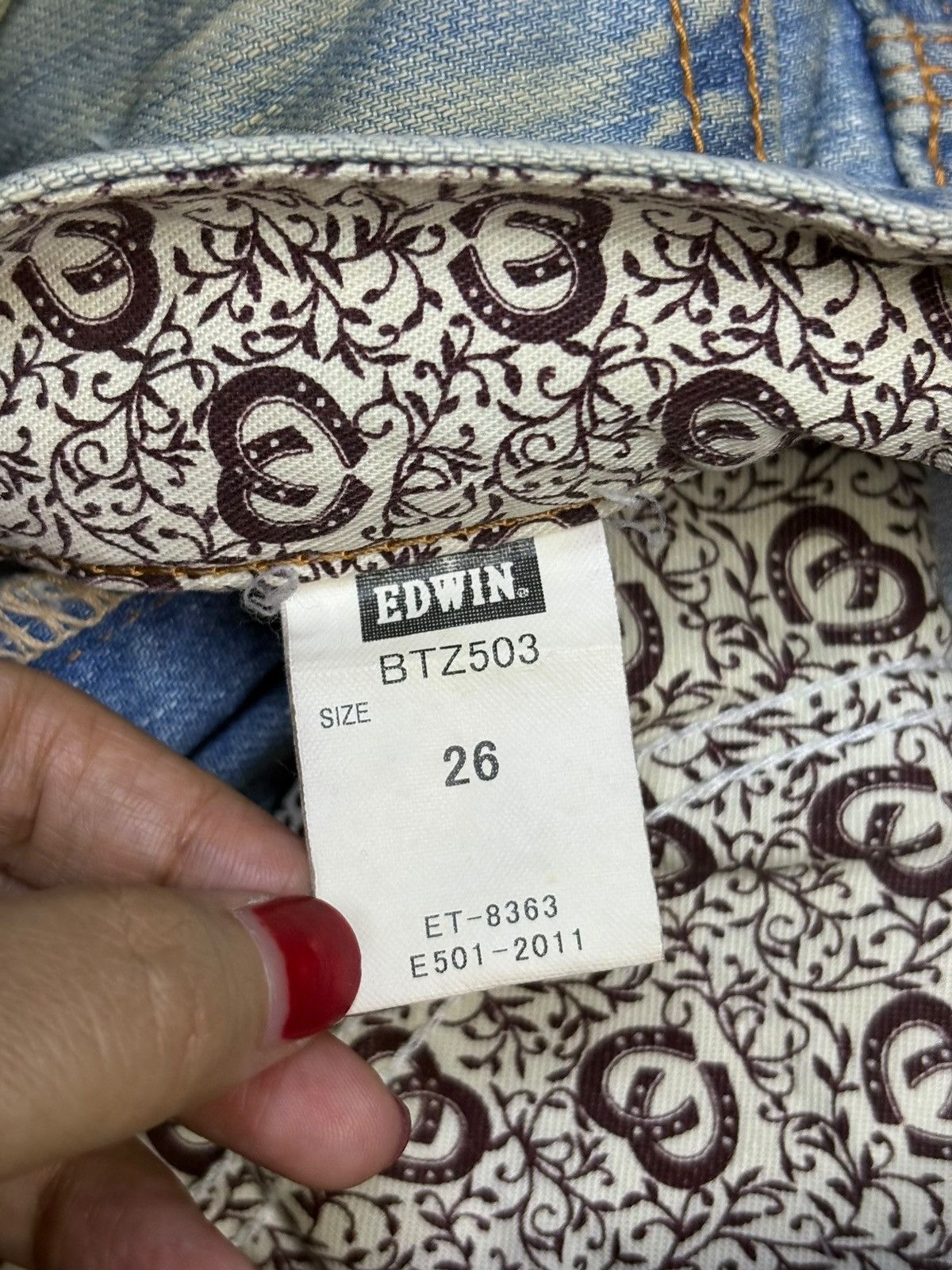 Edwin Vintage Japanese Edwin Mud Wash Distressed Loose Jeans Size US 28 / EU 44 - 11 Thumbnail