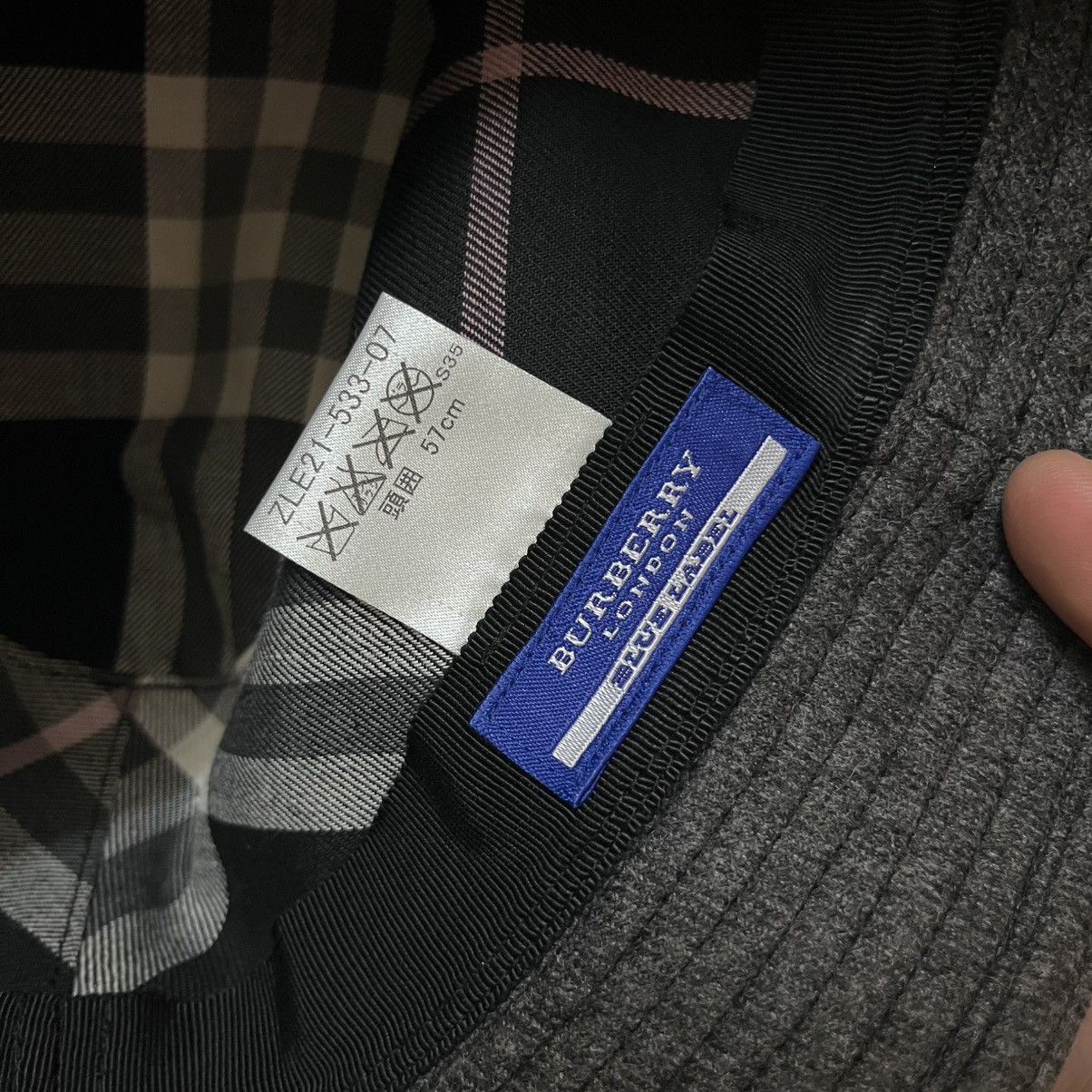 Burberry Authentic Burberry Blue Label Wool Bucket Hat Size ONE SIZE - 5 Thumbnail